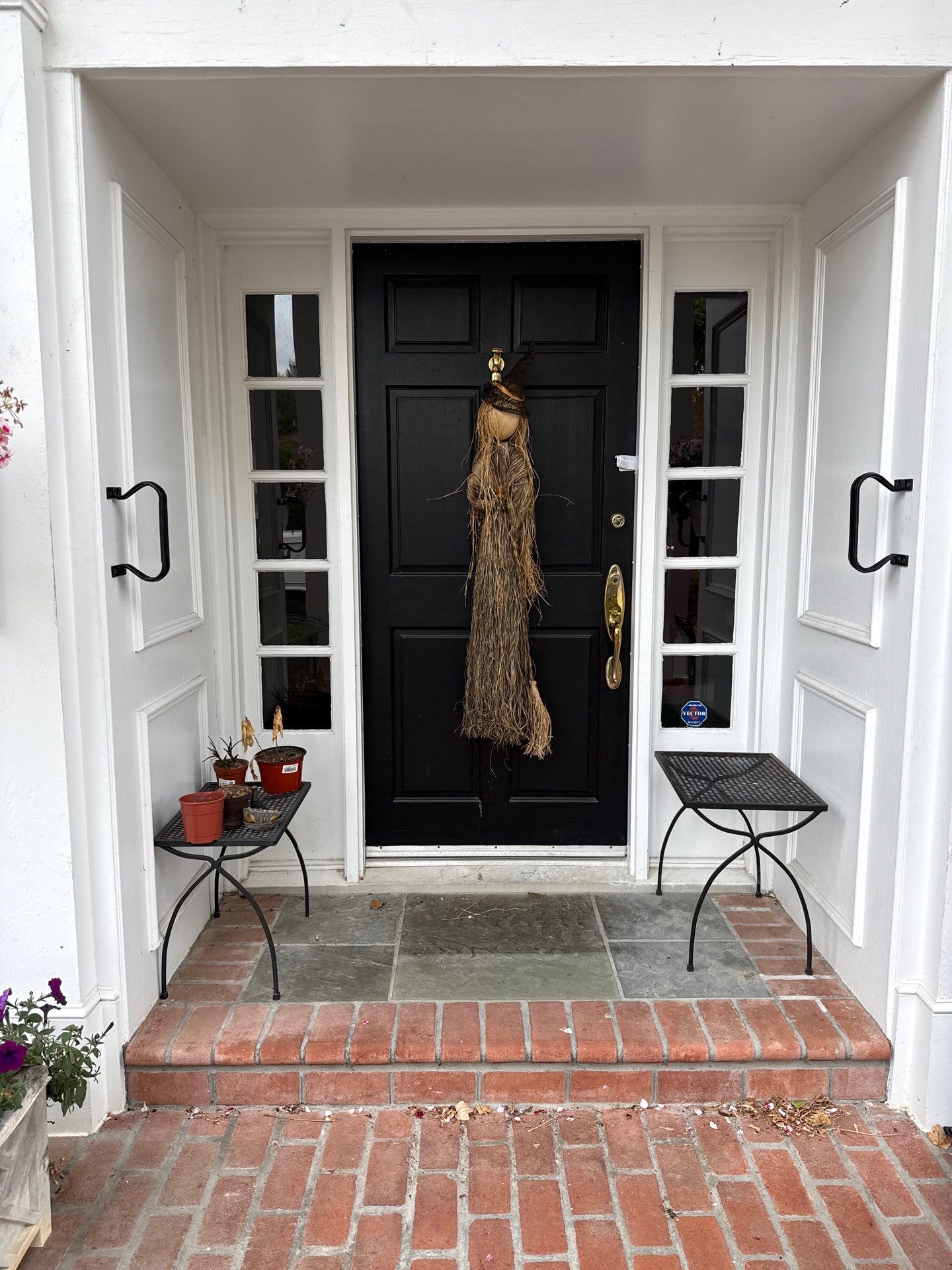 Wrought Iron Handrail Installation for Potomac Brick Entryway by Capitol Iron Works