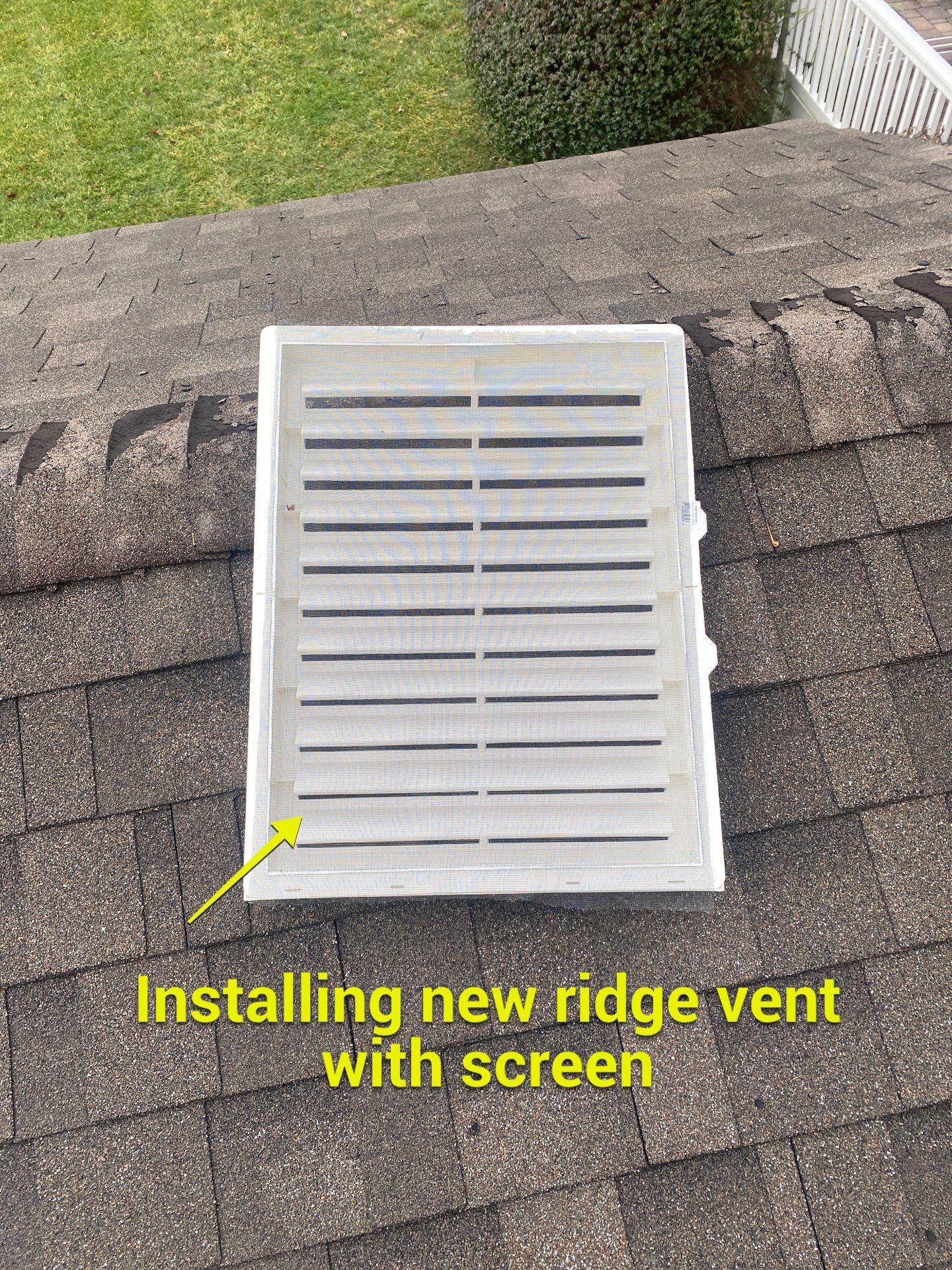 Installed new gable vent by Alpha Design Services