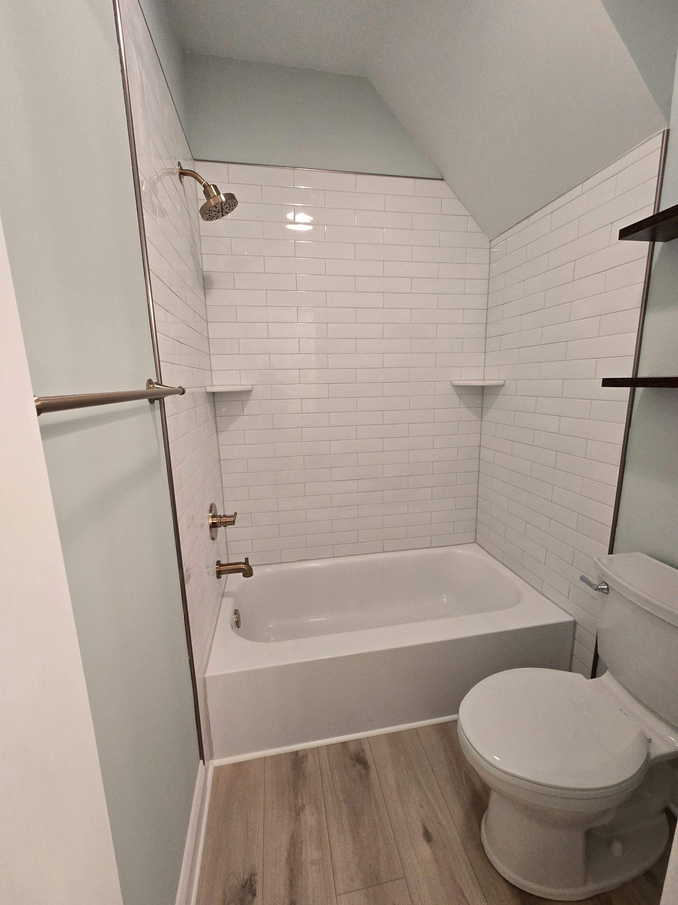 Bathroom Upgrade using Ship Lap by A Step Above Handy LLC 