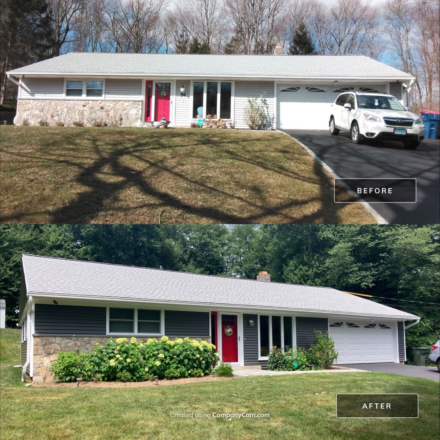 Siding Renovation with Cert Monogram D/4 x 12'6" Clapboard, Smoky Gray by DiGiorgi Roofing and Siding Inc
