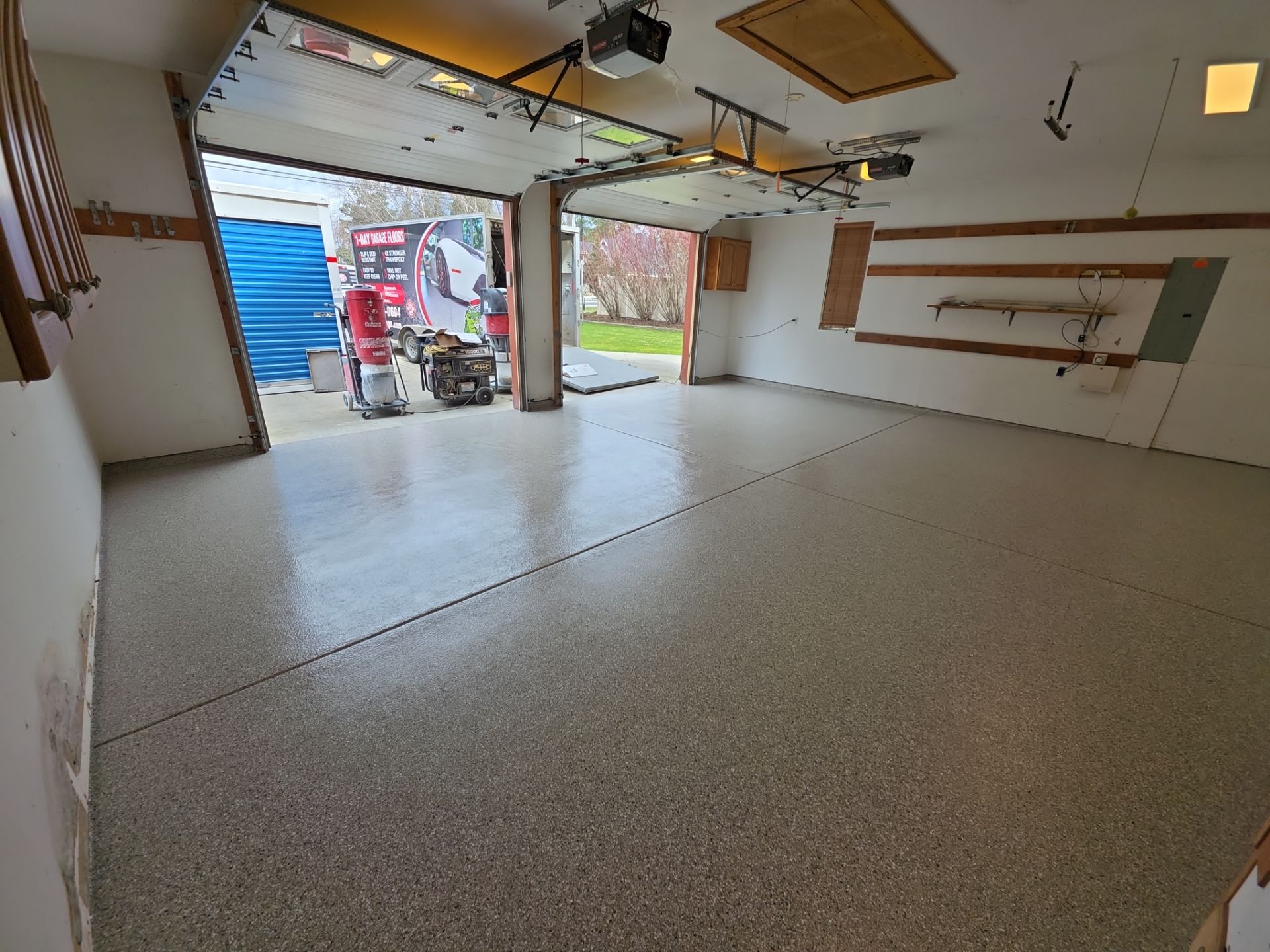 Garage Remodel using Claystone Hybrid by Croc Coatings, LLC