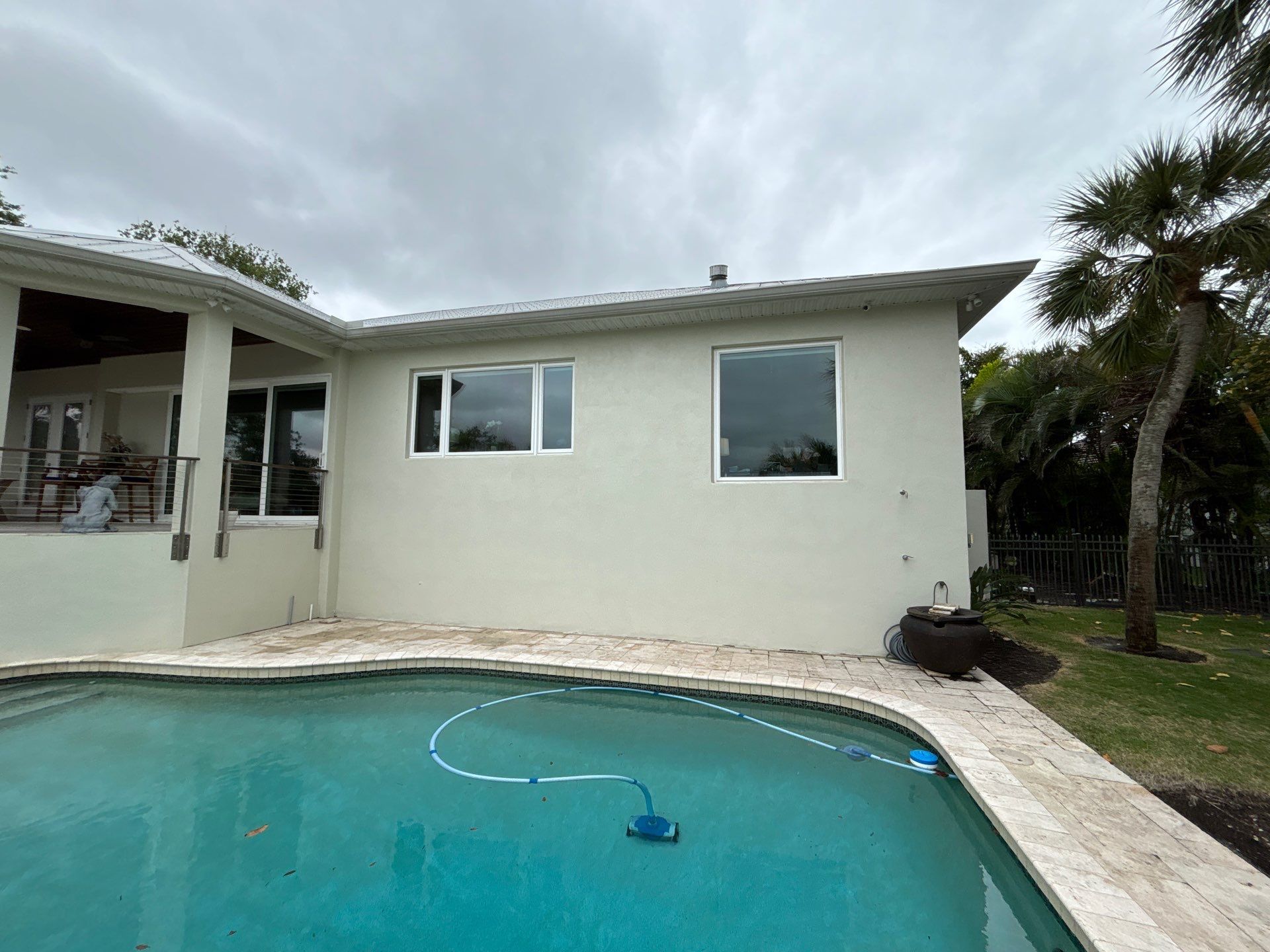 6-Inch White Seamless Gutters Installation in Siesta Key FL by Gutter Professors