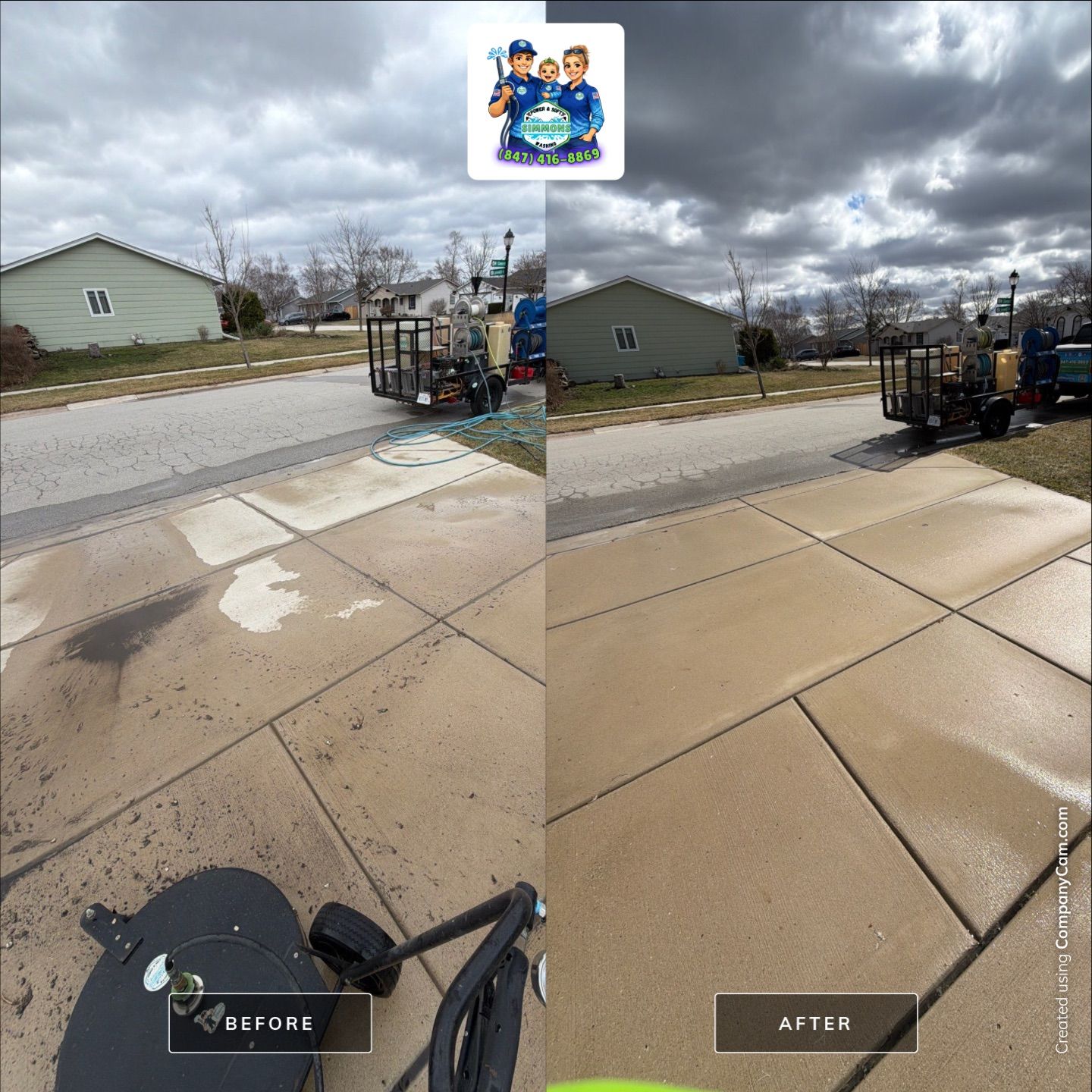 Project in Elk Grove Village by Simmons Power & Soft Washing