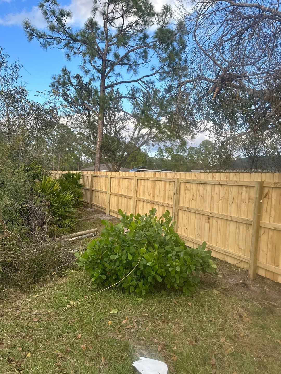 Wood Fence Installation using Vertical Wood Fence by Asap fence and gates, LLC