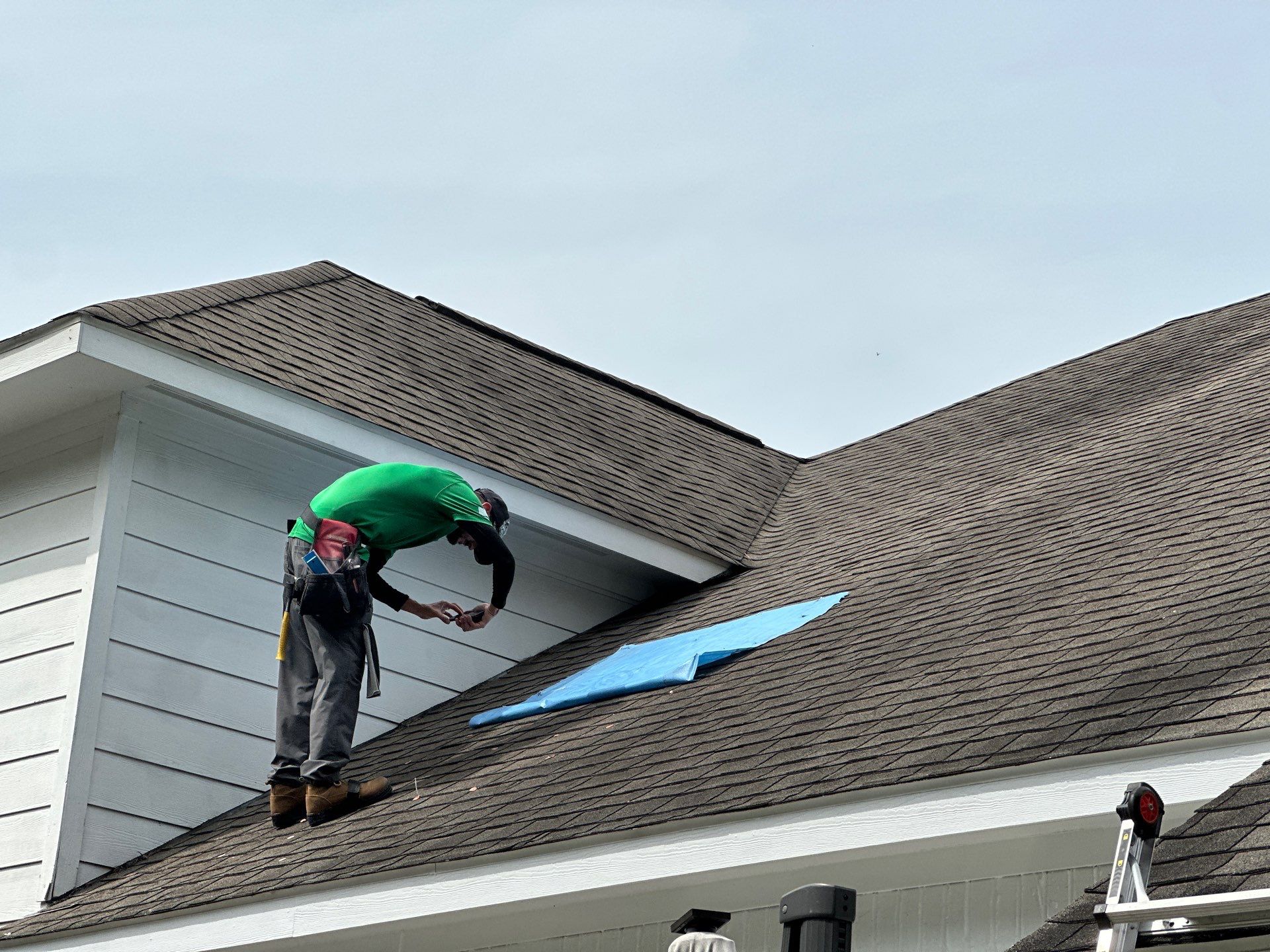 Roof Repair on Two-Story Estate Home — Spring, TX by PL Roofing & SB Roofing, LLC.