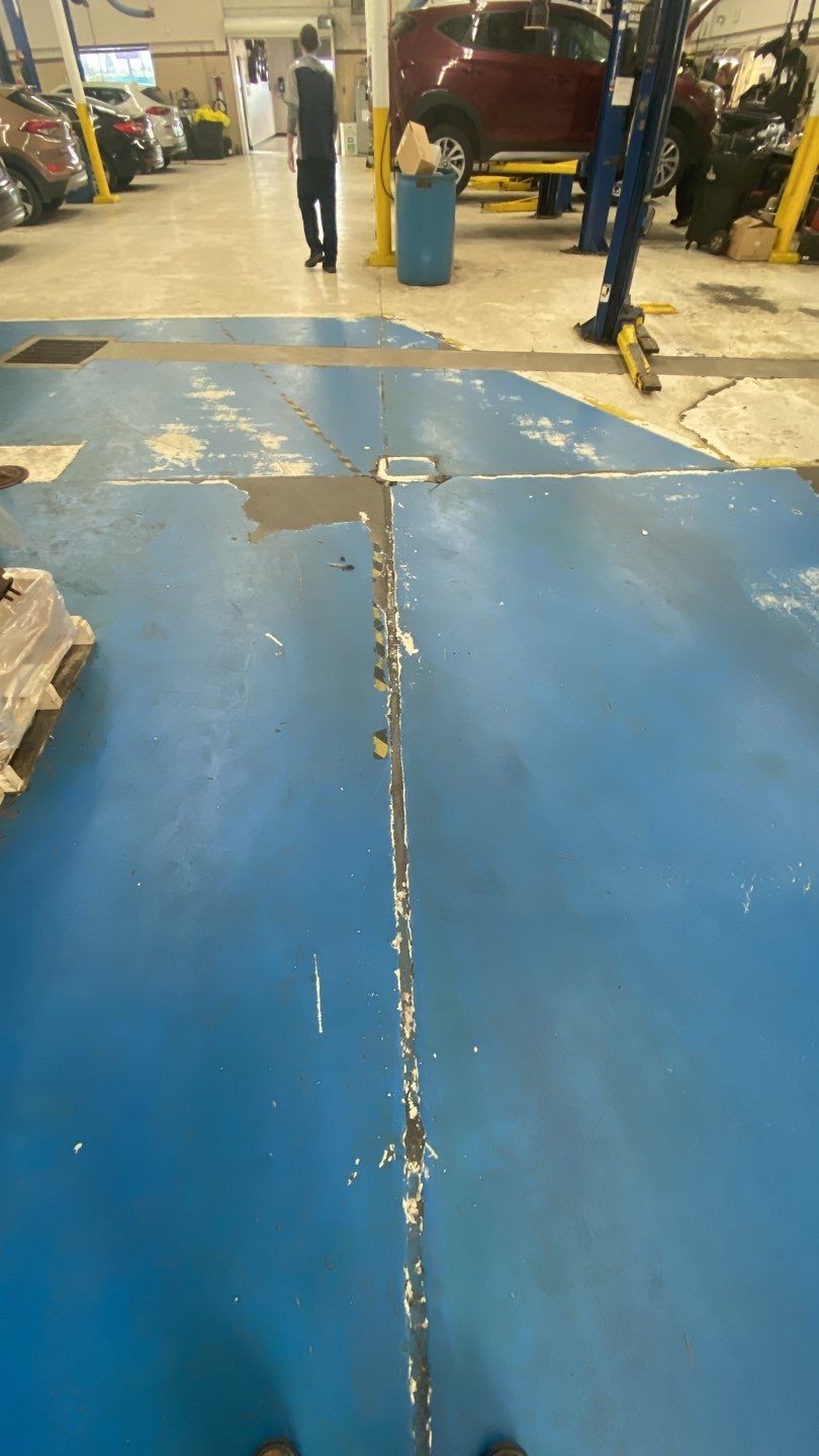 Commercial Floor Transformation using Penntek Shop Floor System by Croc Coatings, LLC