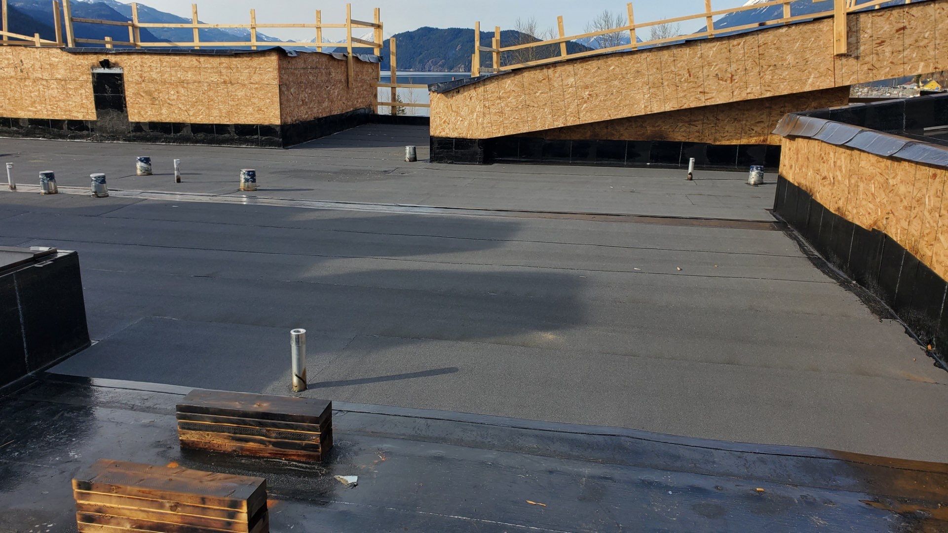 Commercial Roofing Installation using IKO 2ply sbs  by Top Notch Roofing Inc