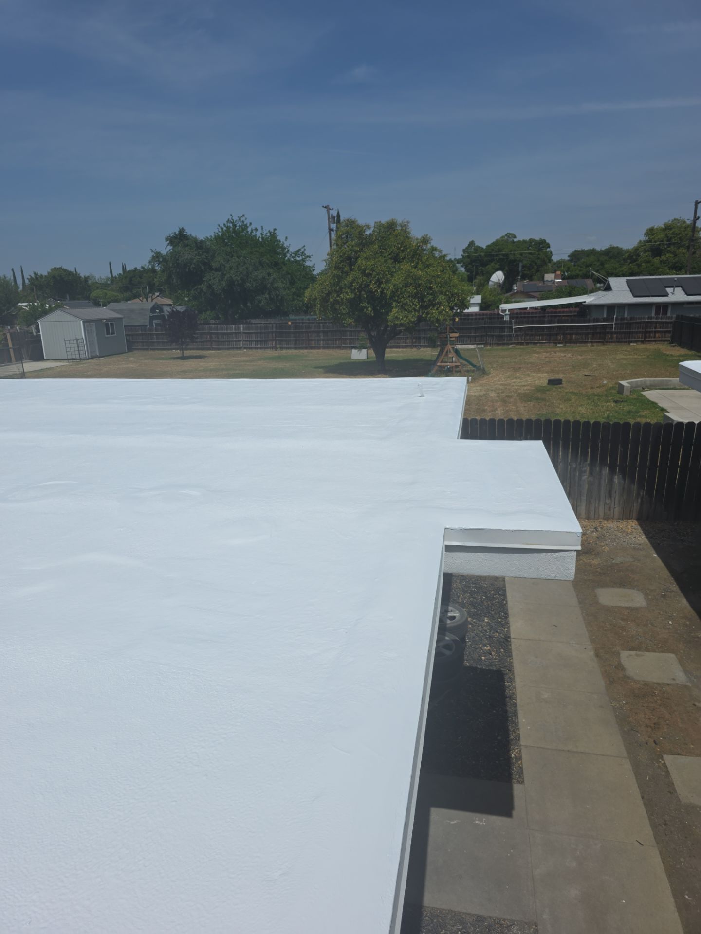 Foam Refurbish using Conklin Benchmark/PUMA XL coatings and spray foam by Straight Edge Roofing Inc