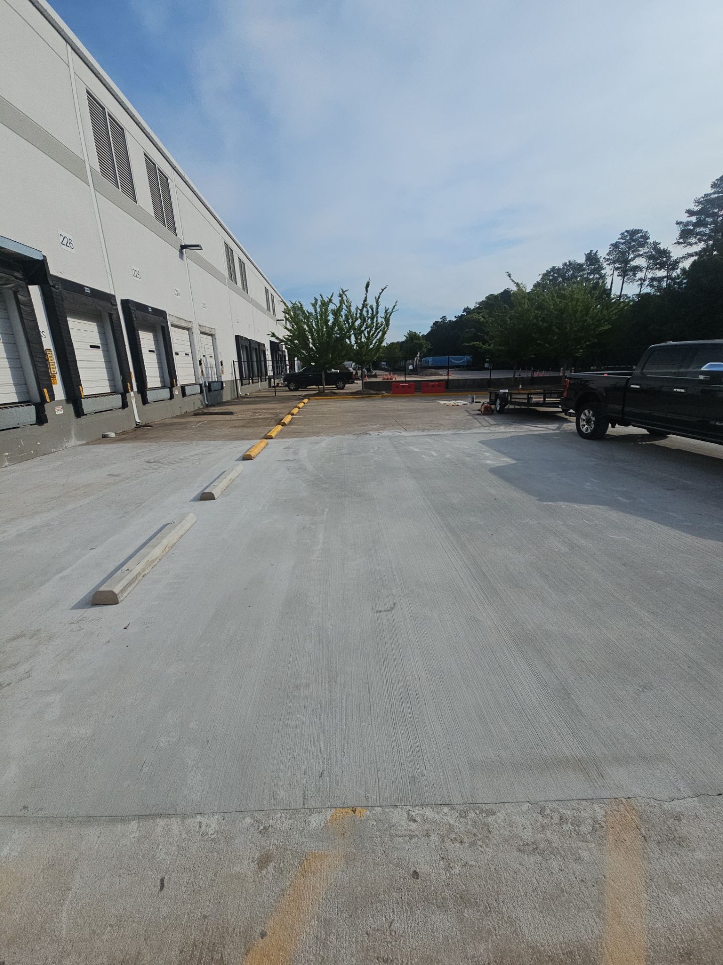 Striping Amazon Parking Lot  by Billy Weatherspoon Contractor