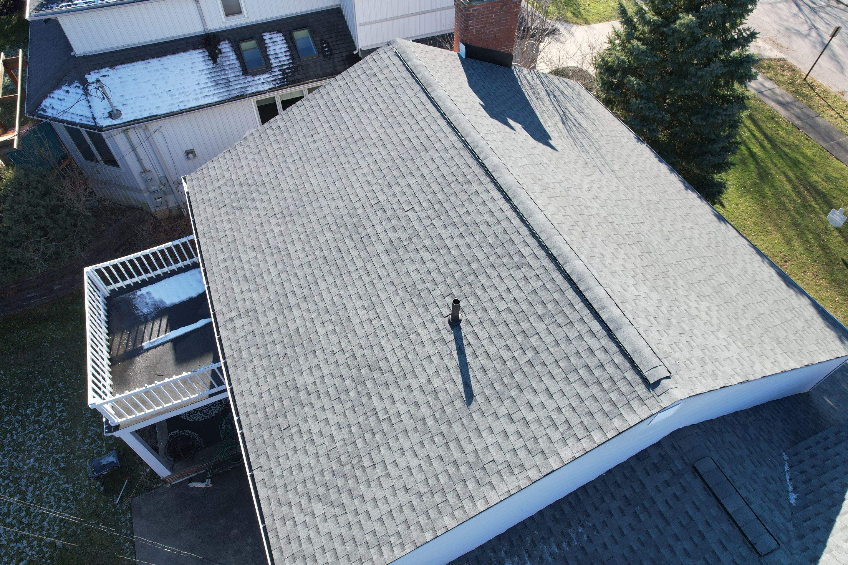 Storm Restoration - Roof Replacement using GAF Timberline HDZ Slate Shingles by Atlas Roofing & Restoration