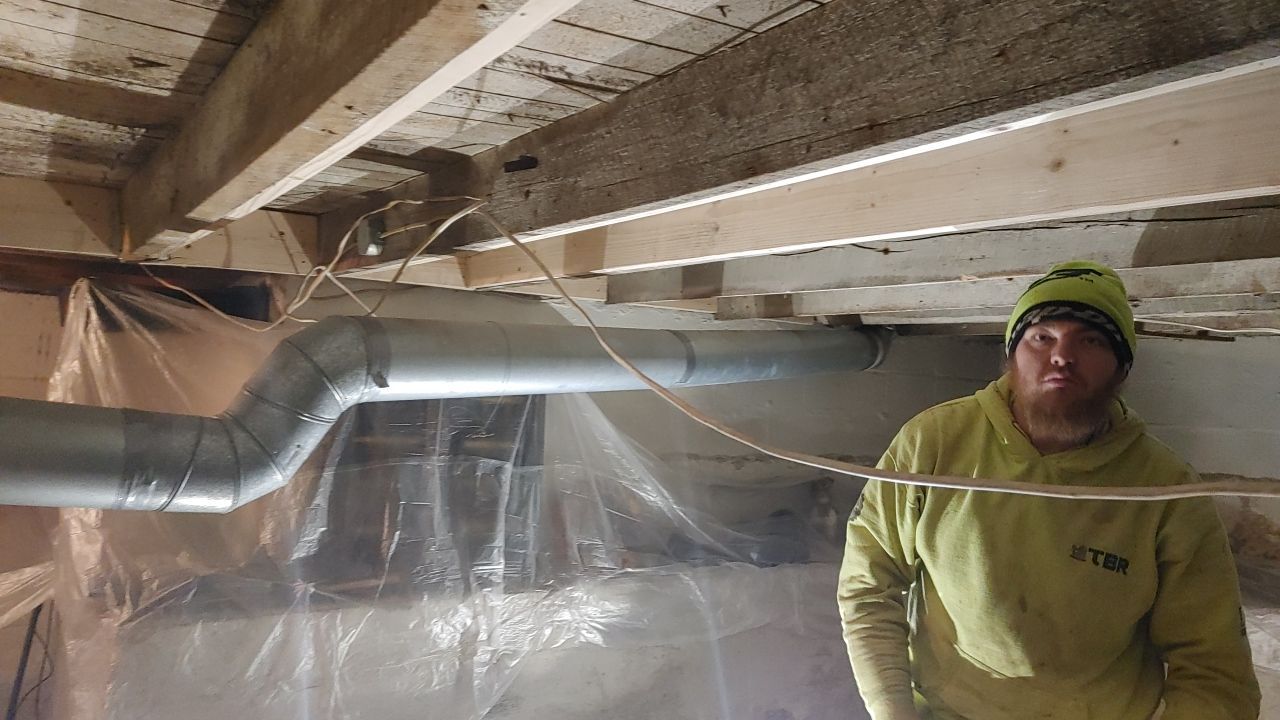 Structural Wood Reinforcement using Structural Wood and Steel Reinforcements (Main Floor Joist) by Toledo Basement Repair