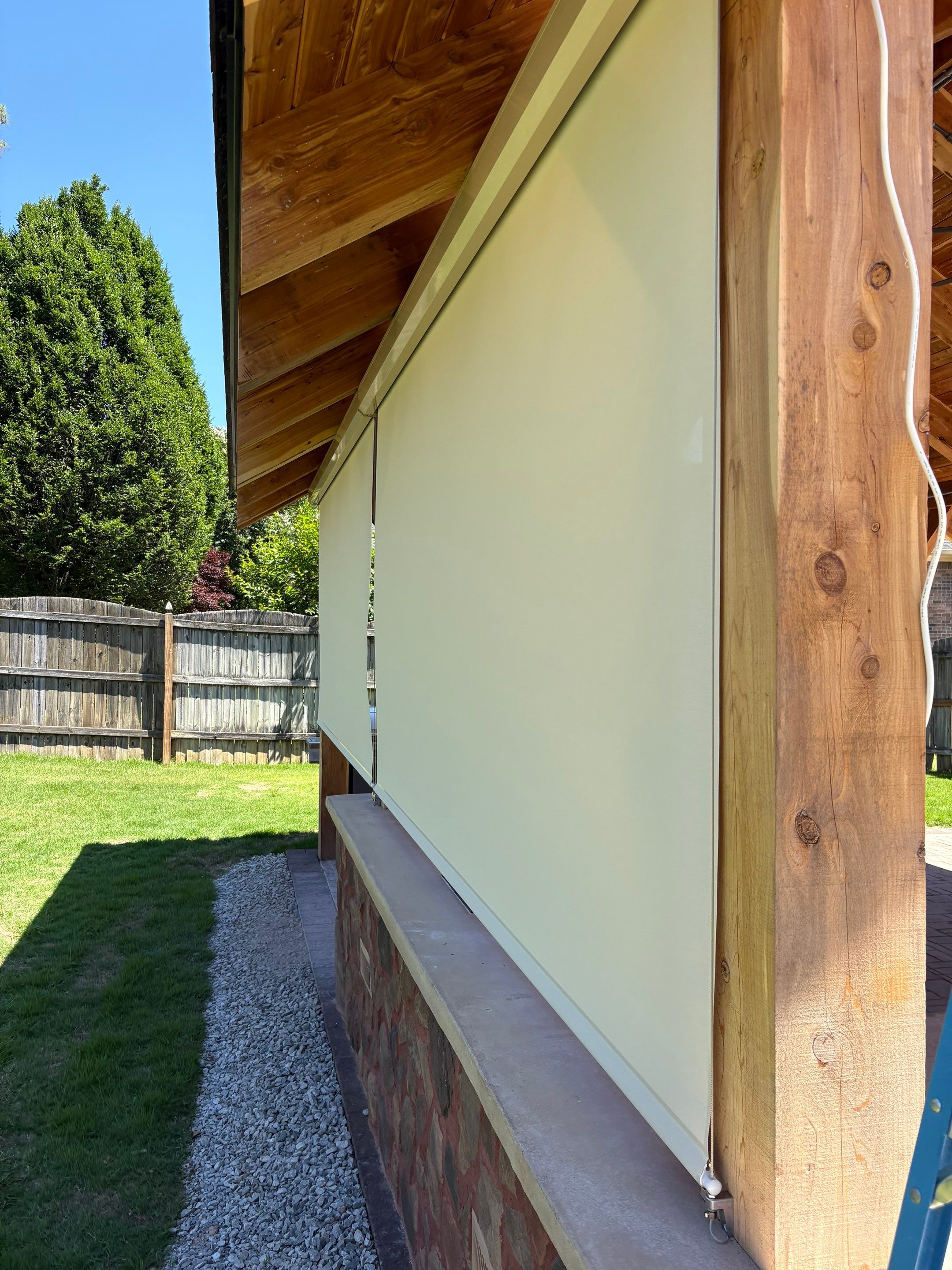 Exterior Patio Shades in Huntsville by Blinds and Borders