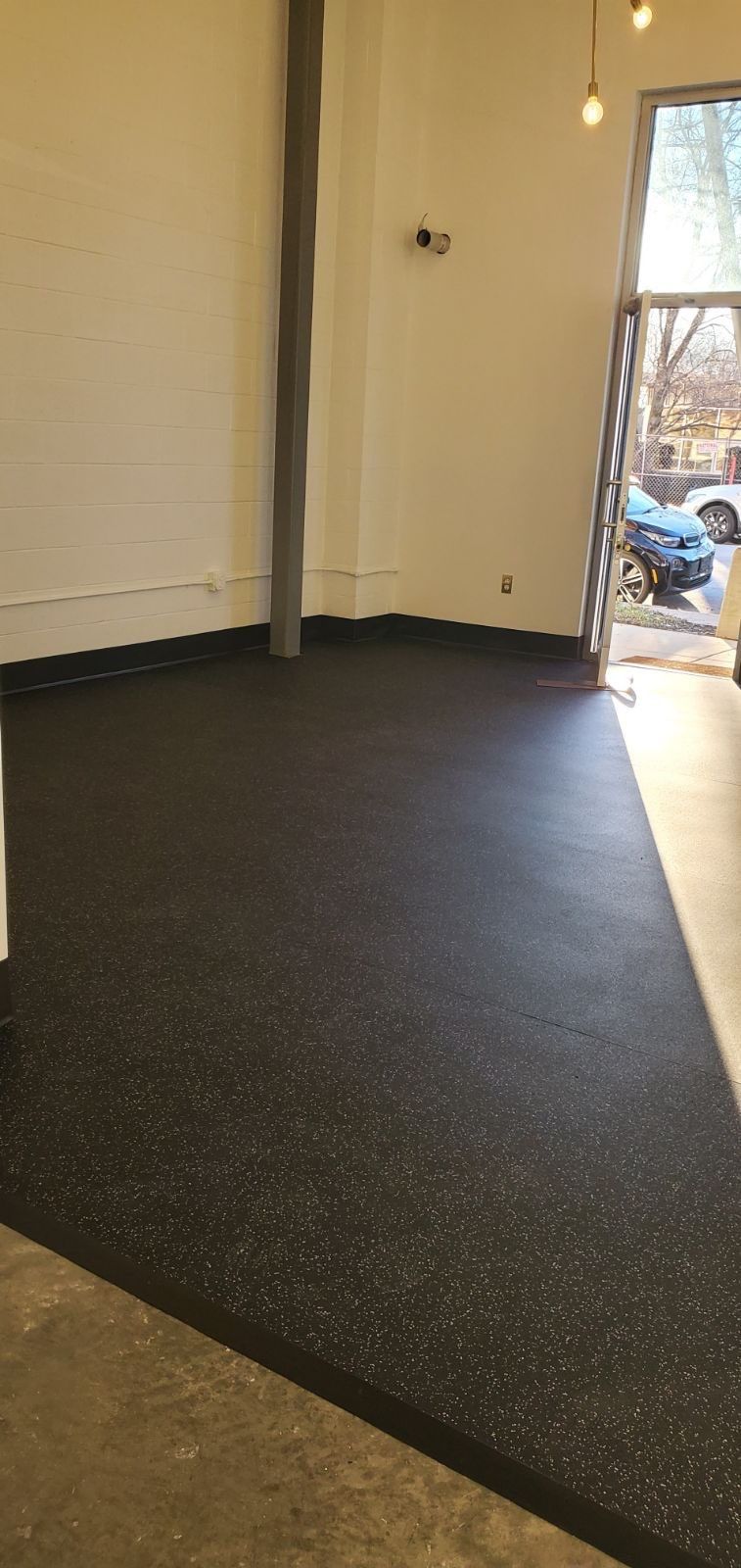 Rubber Gym Floor for local Trainer by Footprints Floors of East Atlanta