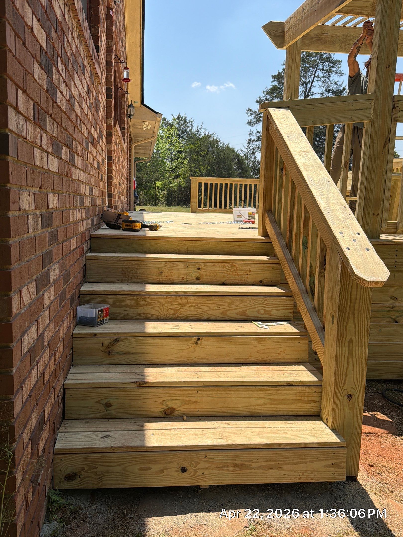 Custom Pressure-Treated Wood Deck and Pergola Build in Social Circle by PGP Surface Solutions, LLC