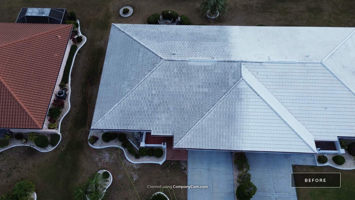 White Tile Roof Cleaning & House Wash in Fairview – Sun City Center, FL 33573 by Sunshine AquaWash