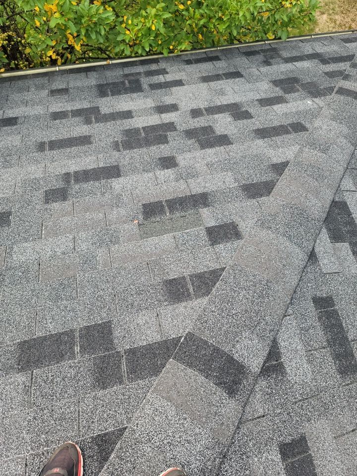 ATLAS PINNACLE COLOR: SCOTCHGARD BLACK SHADOW DRIP EDGE: WHITE by Eagle Eye Roofing