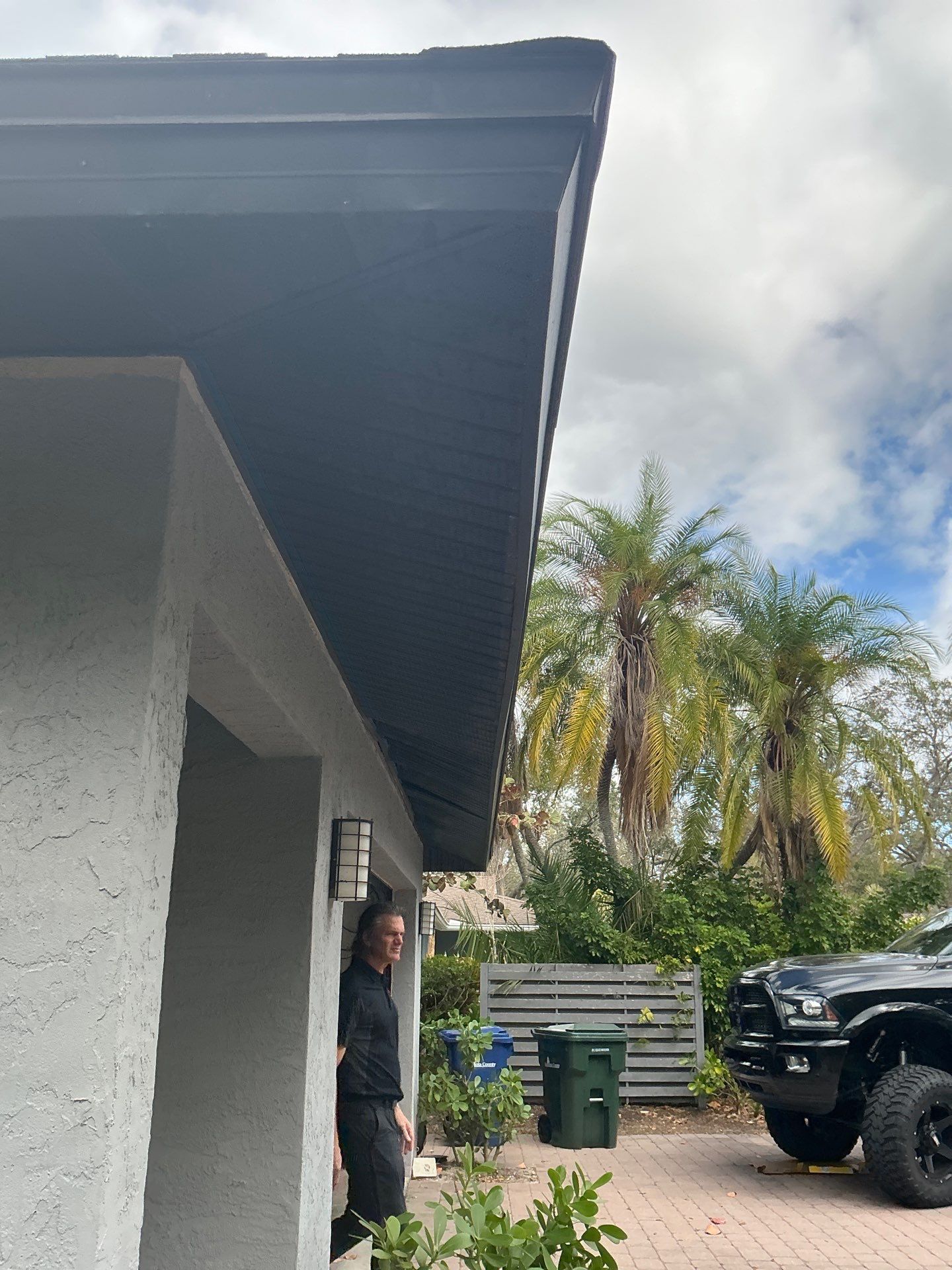 Gutter Repair Service in Sarasota FL - Black Soffit by Gutter Professors