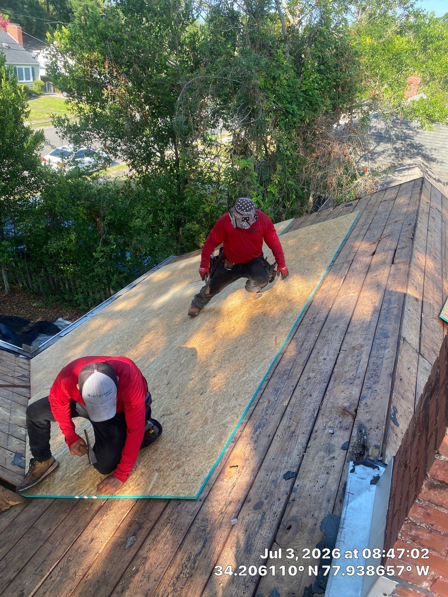Roof Replacement Using CertainTeed Landmark Pro Shingles in Wilmington NC by RGR Construction and Roofing, LLC