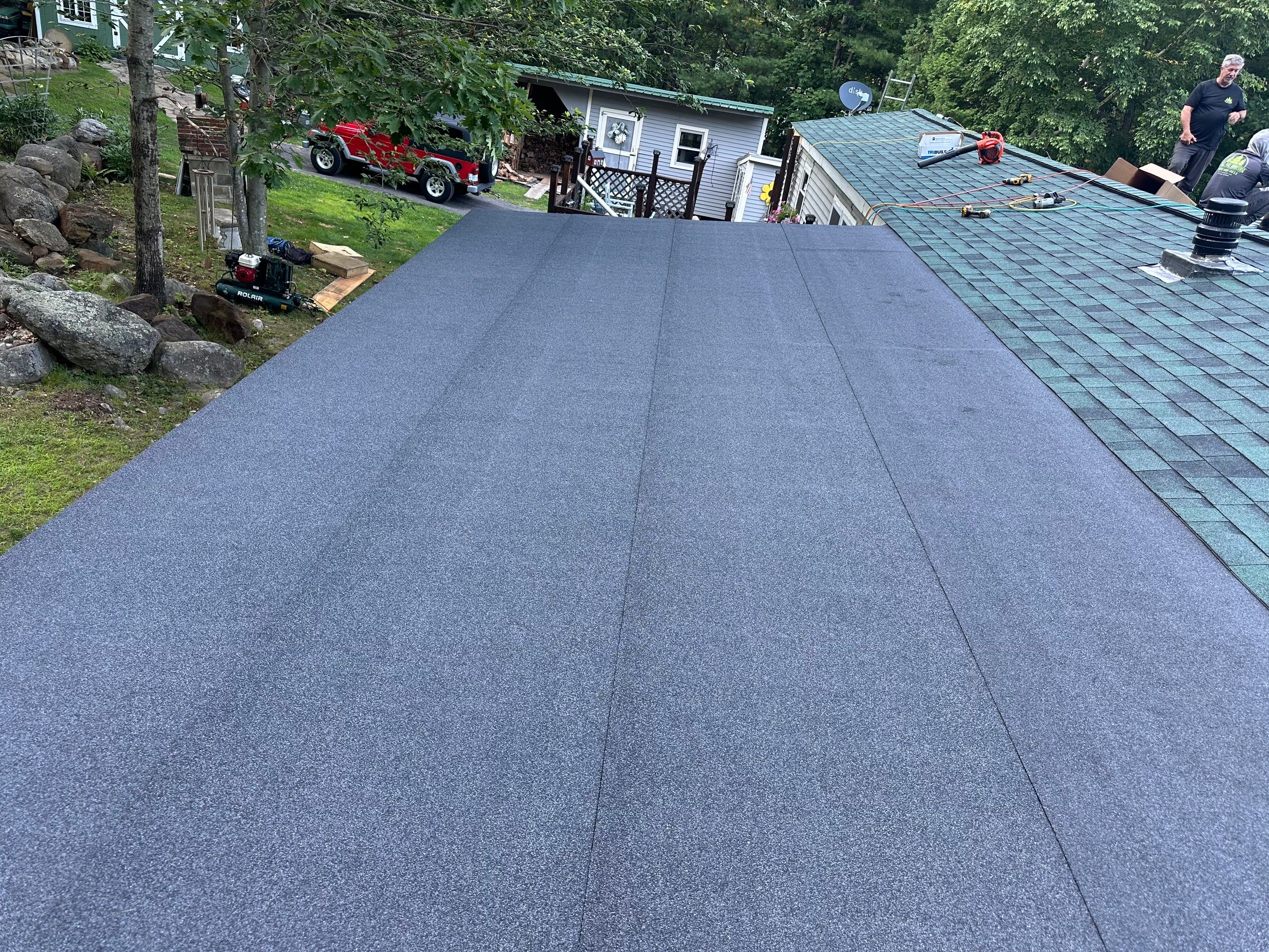 Milton, NH β Green Asphalt Shingle & Rolled Roofing Installation by Tall pine roofing