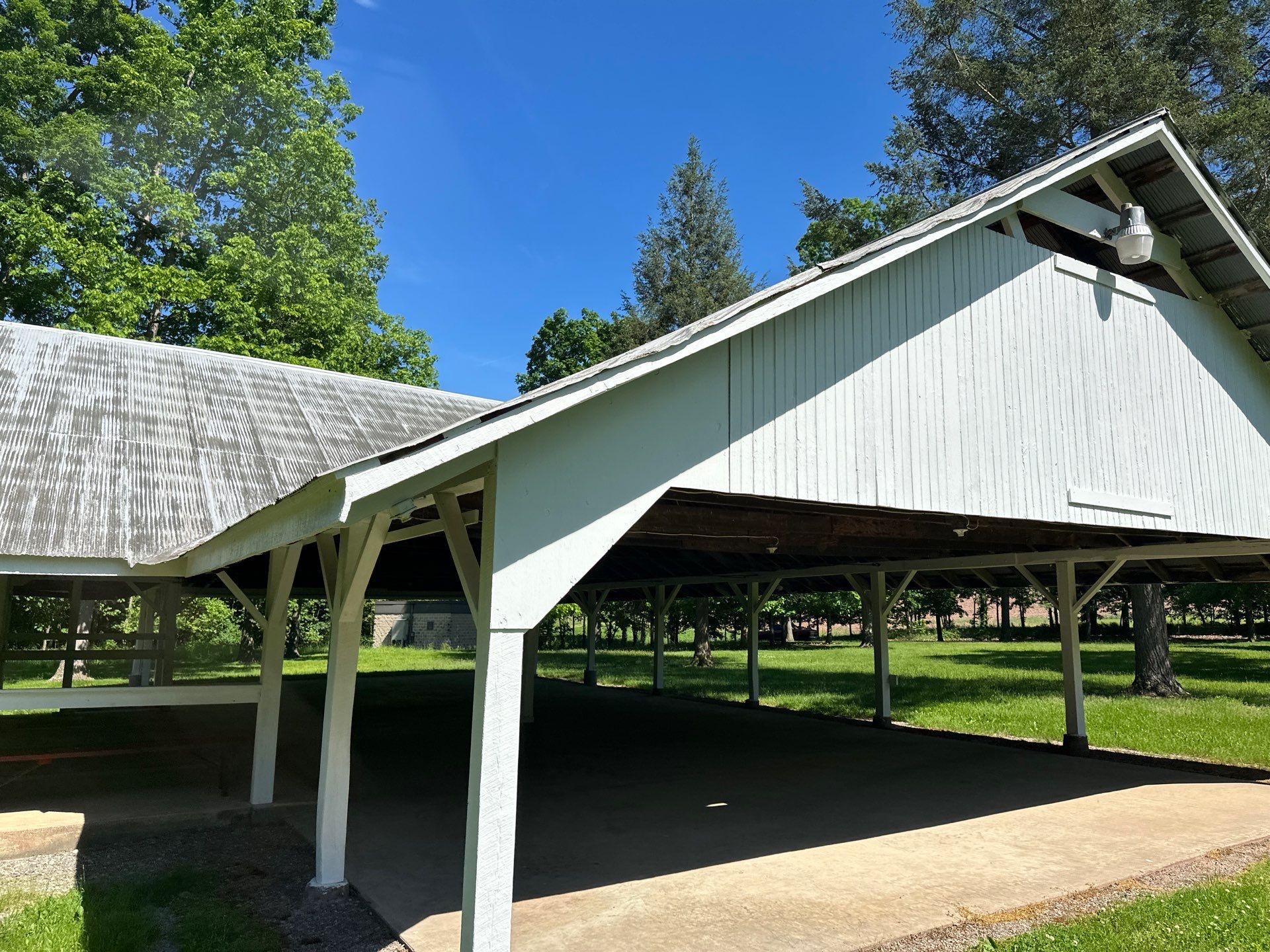 Custom Open-Air Pavilion with Metal Roof in Enders by Esh Builders