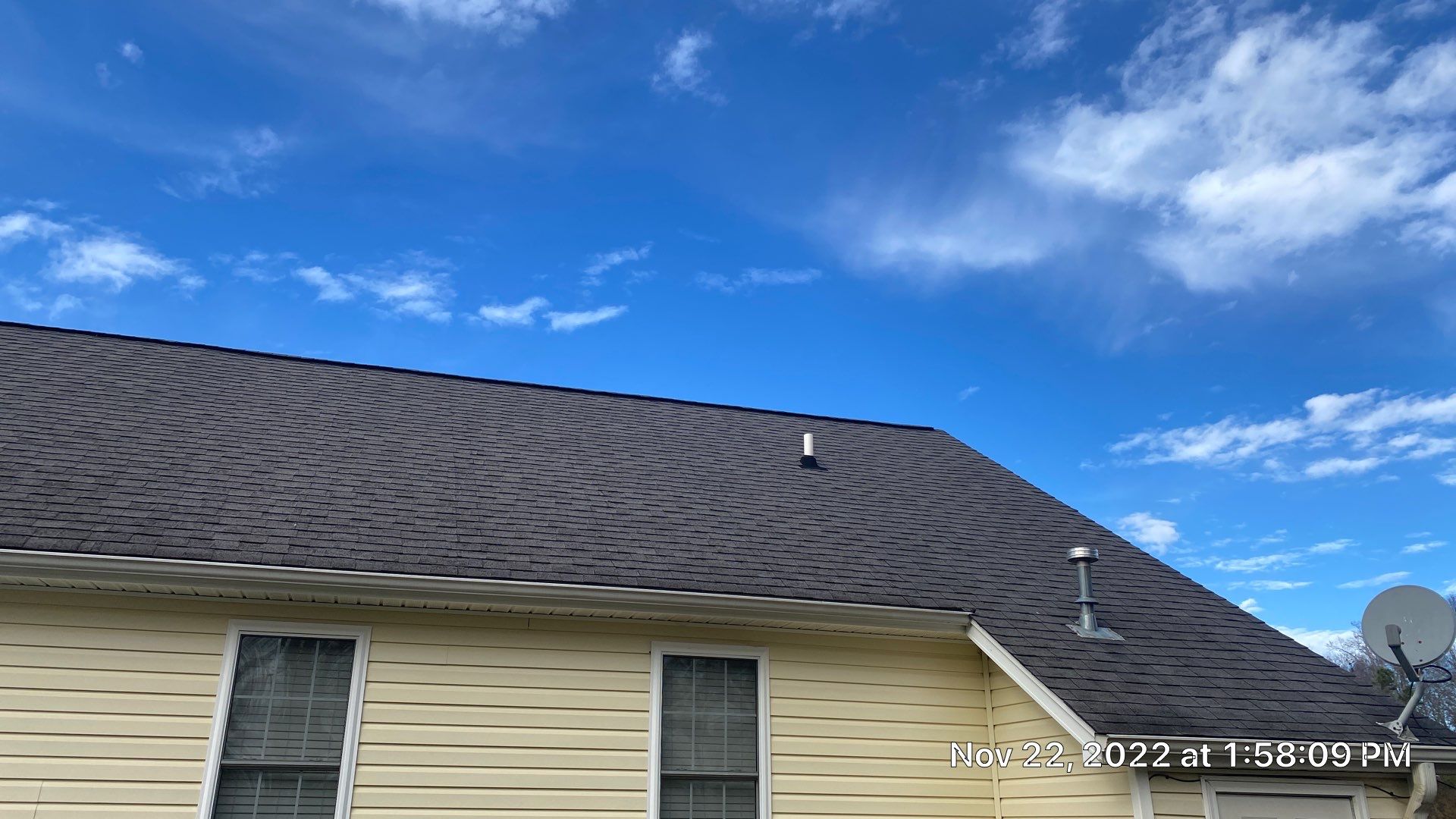 Roof Replacement using Gaf HDZ Charcoal by Just In Time Roofing and Restoration