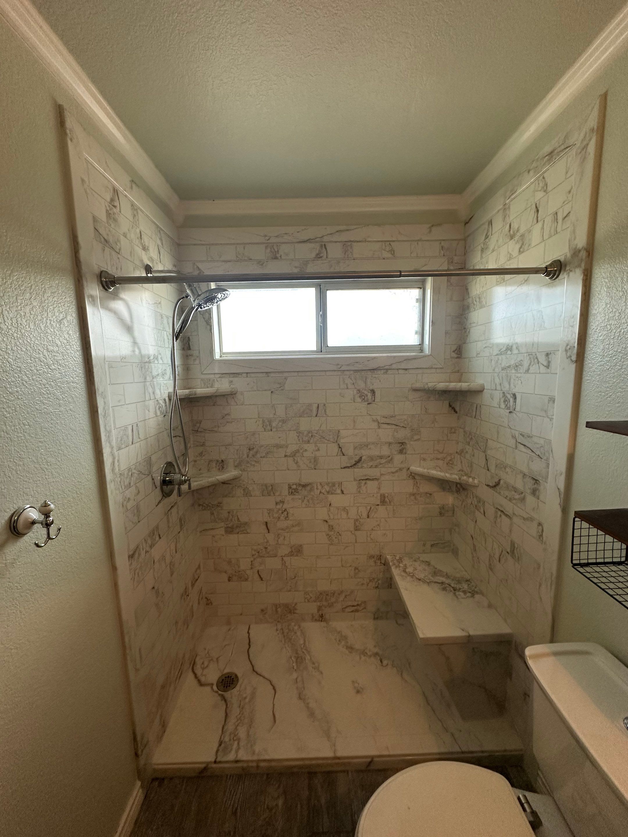 Tub to Walk in Shower and new vanity in Kyle by Lane Lauritsen - The Hill Country, Texas