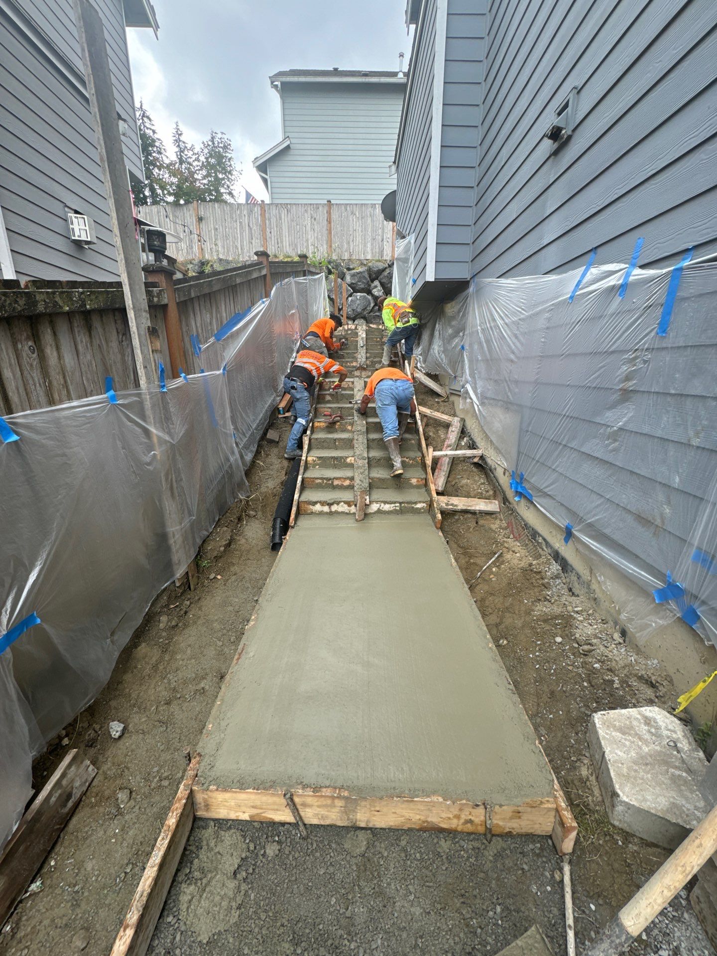Jireh Outdoor Projects | Concrete Stair Repair and Retaining Wall by Jireh Asphalt & Concrete Inc 