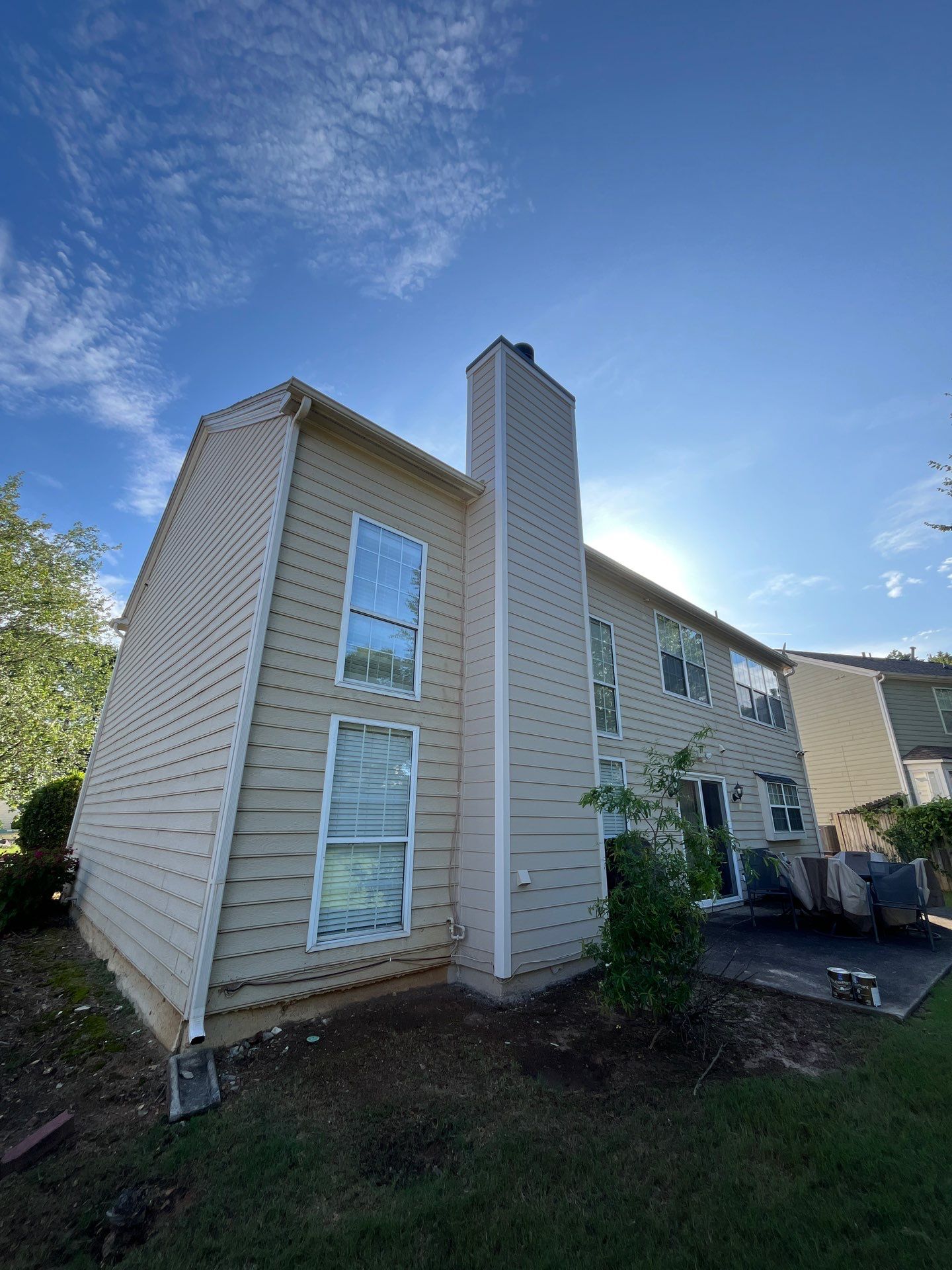 Chimney Siding Replacement and Exterior Painting in Duluth, GA by Nelson Exteriors
