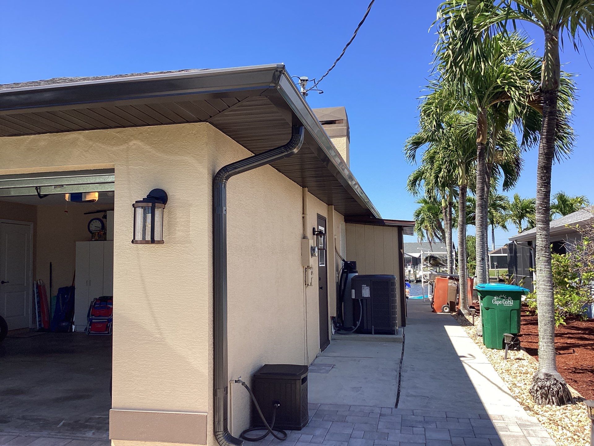 Musket Brown Gutter Installation and Soffit Fascia in Cape Coral FL by Gutter Professors