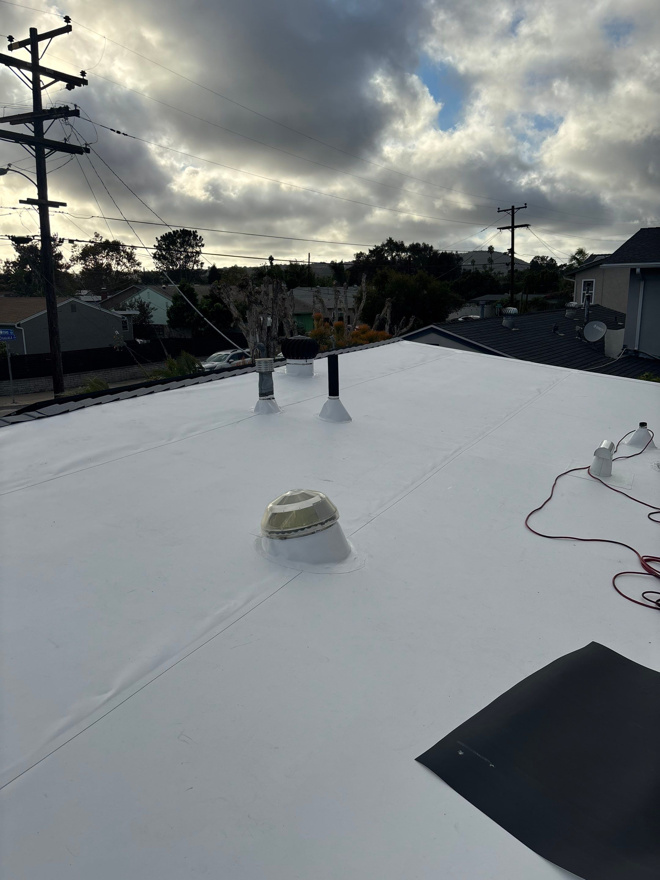 San Diego (Clairemont) Shingle & TPO Roof Replacement for Solar Installation by Zenith Roofing Services