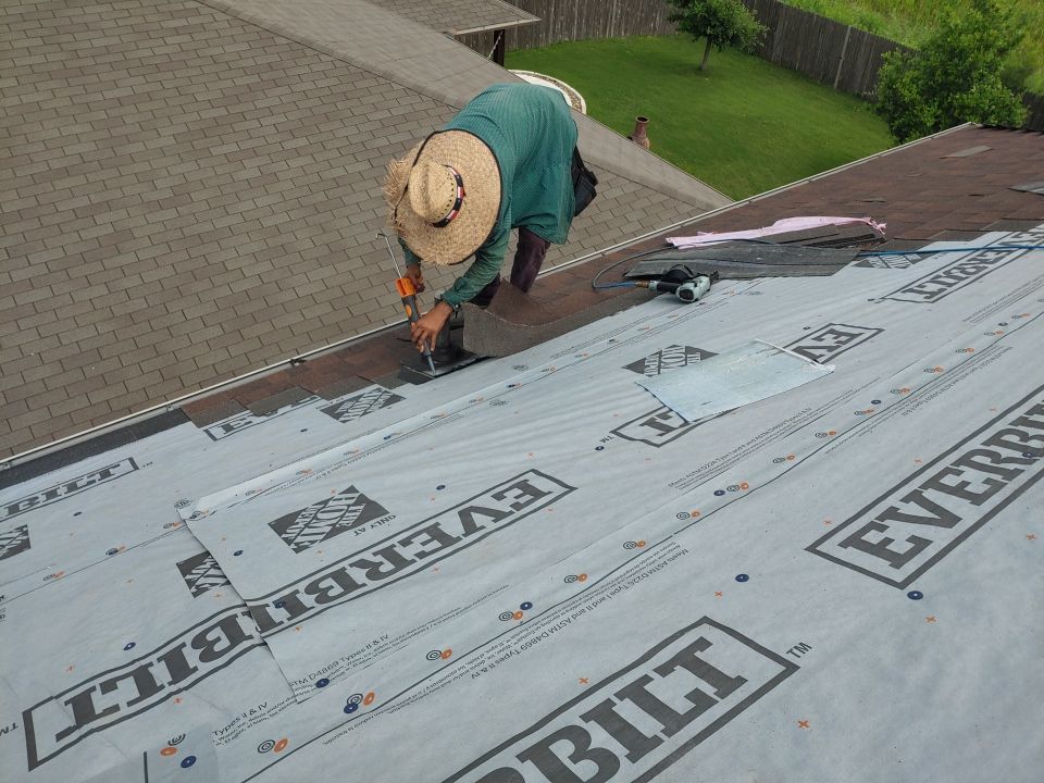 Storm Damage Roof Replacement and Interior Ceiling Repair in Manor by Caliber Restoration LLC