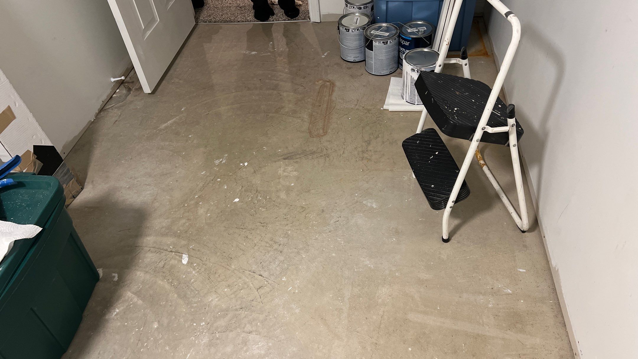 Basement Floor using Driftwood by Your1DayFloor.com