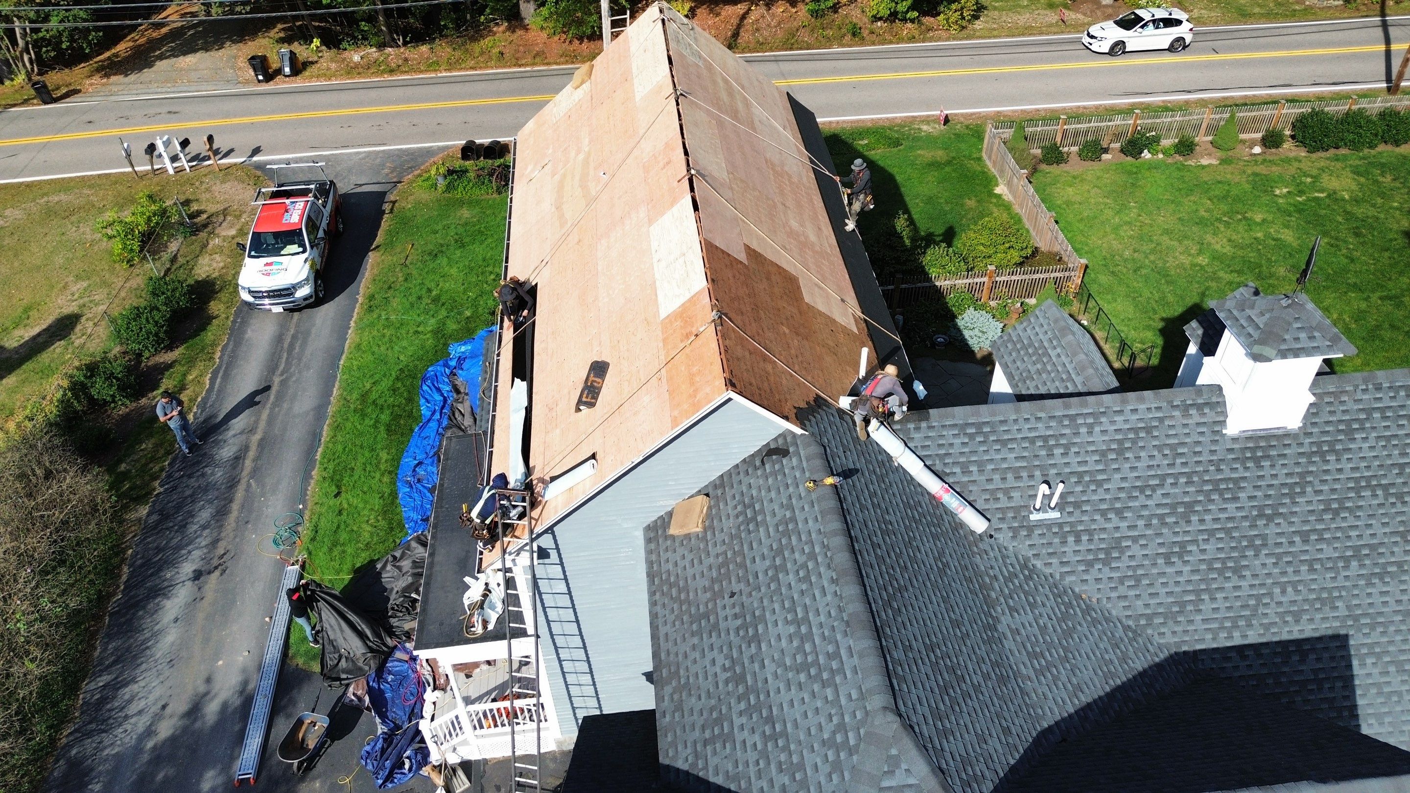 Roof Replacement & Chimney Removal – Westford, MA by Mighty Dog Roofing of Greater Middlesex County