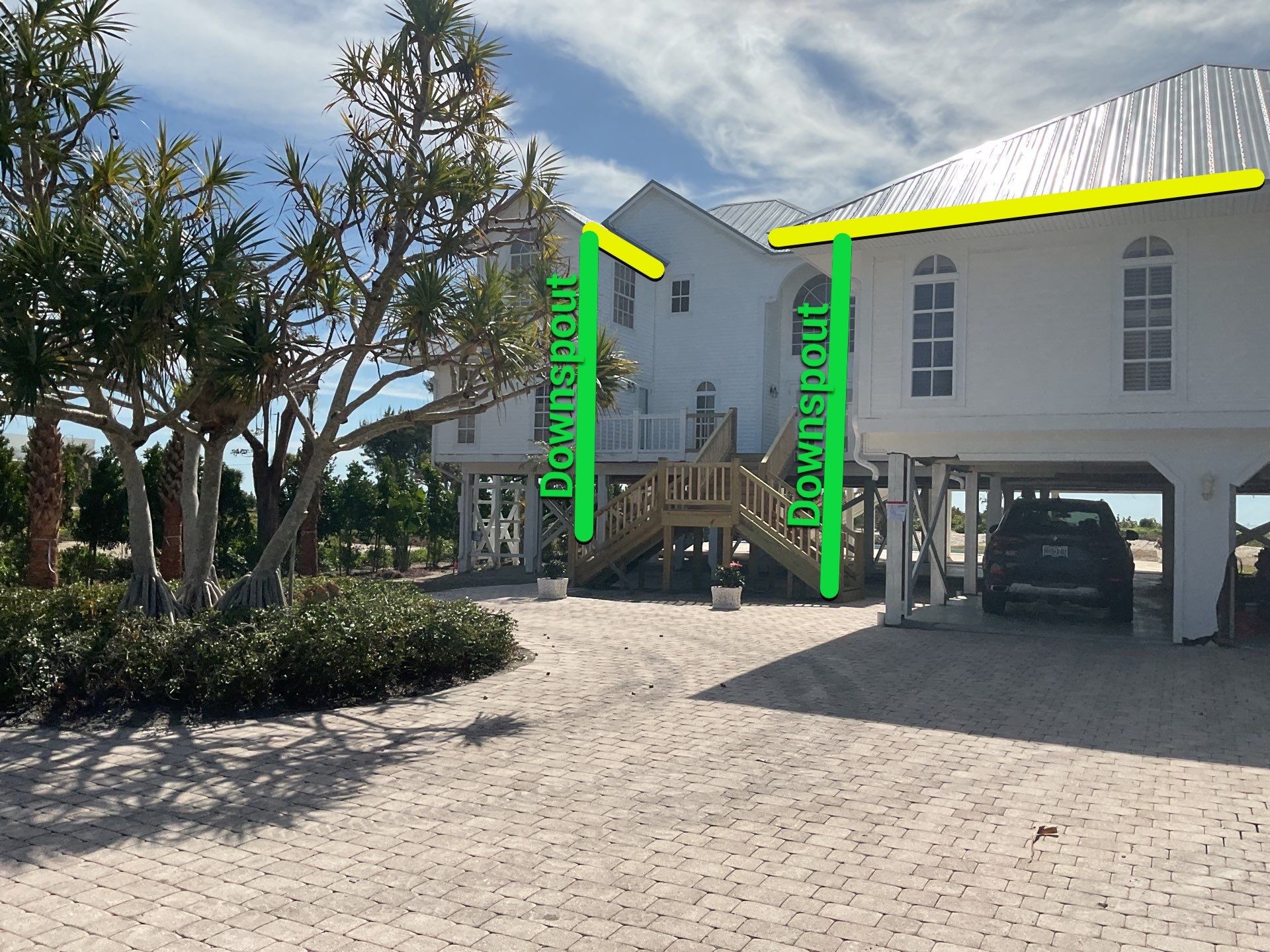 Downspout Installation using Downspout Extension in Sanibel FL by Gutter Professors