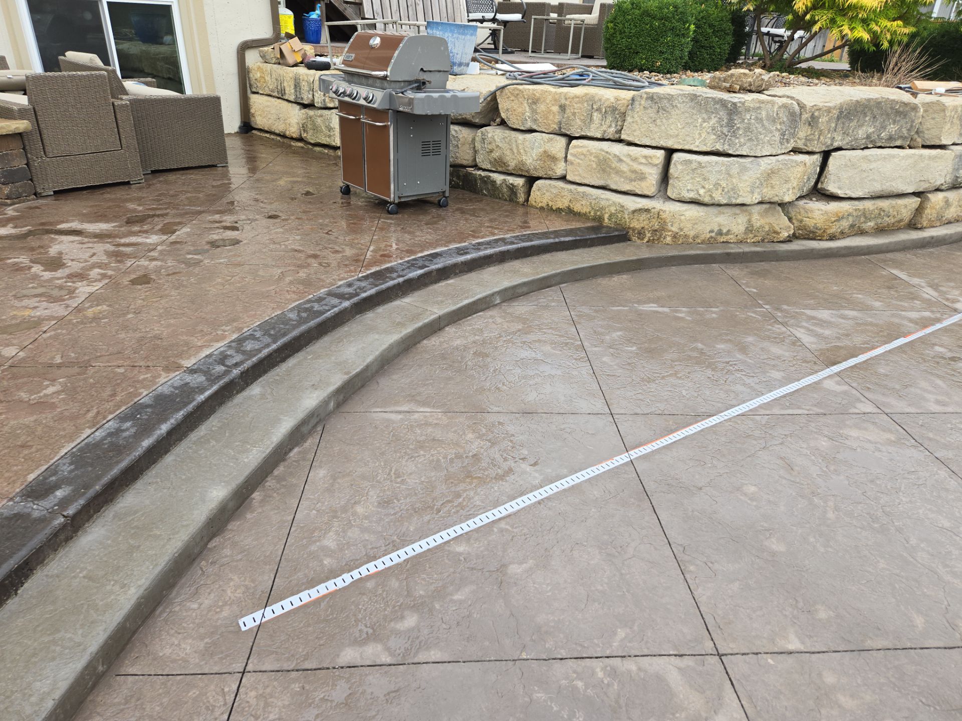 Back Yard Pool Patio by LAND ESCAPES LLC