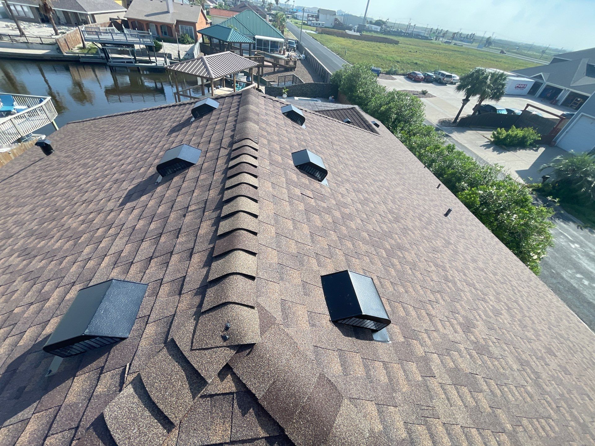 Residential Roofing Installation using GAF HDZ Barkwood by Lighthouse Roofing