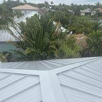 .032 Aluminum 1.5" Mechanical Seam Regal White  by Total Roofing System The Metal Roof Experts
