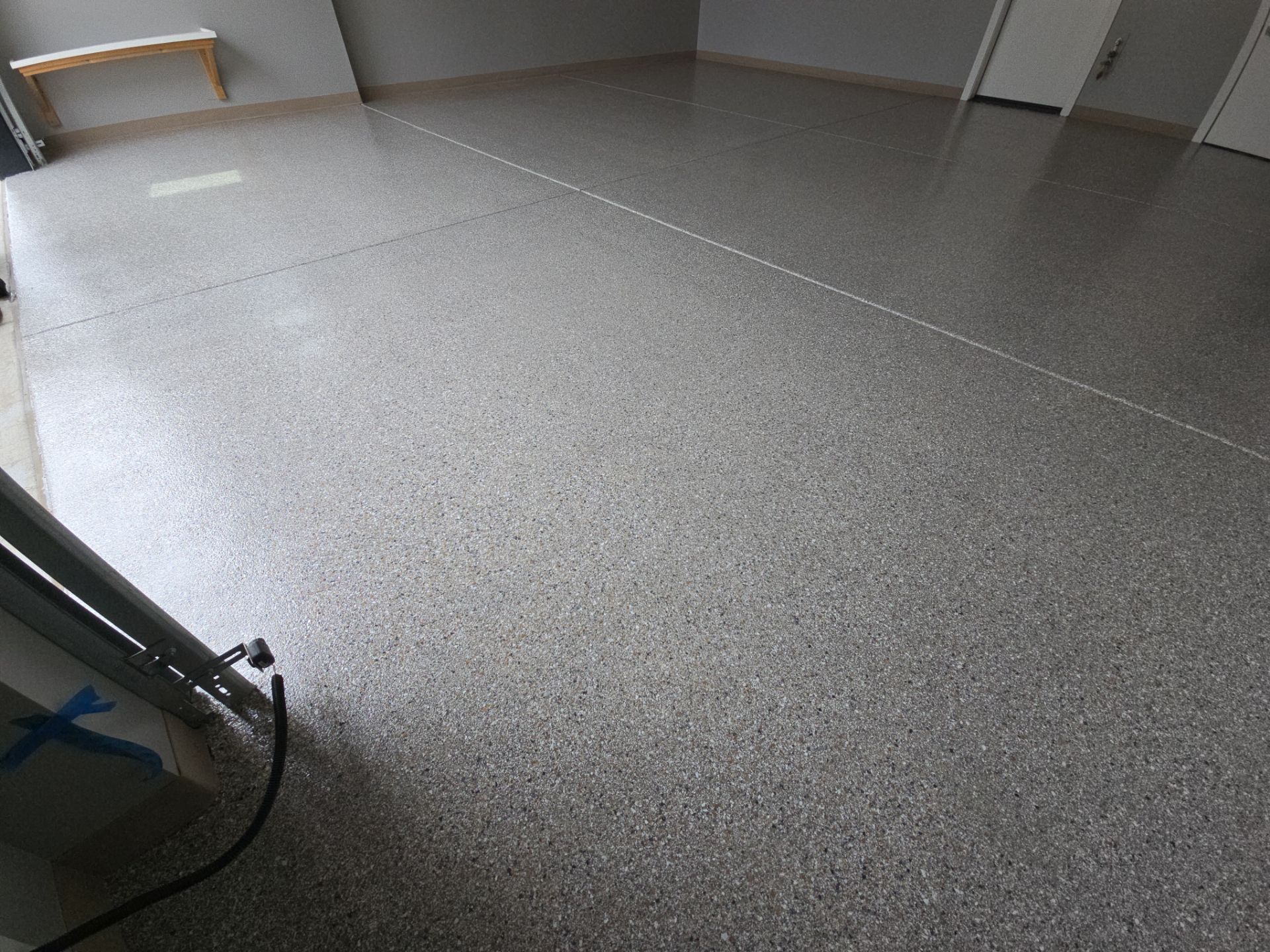 Custom Claystone Hybrid Polyurea Garage Floor Coating in Spokane by Croc Coatings, LLC