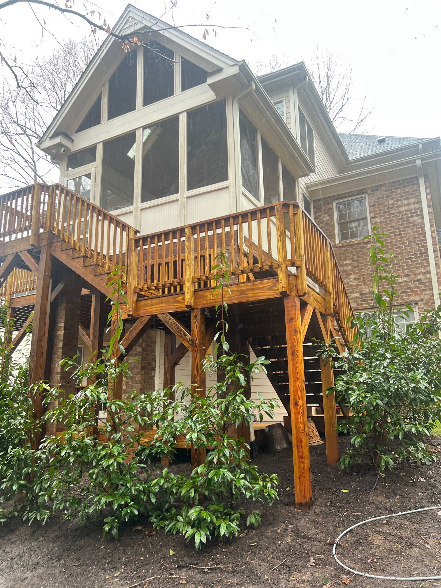 Multi level Deck coated with Wood Sealant by DuraSeal
