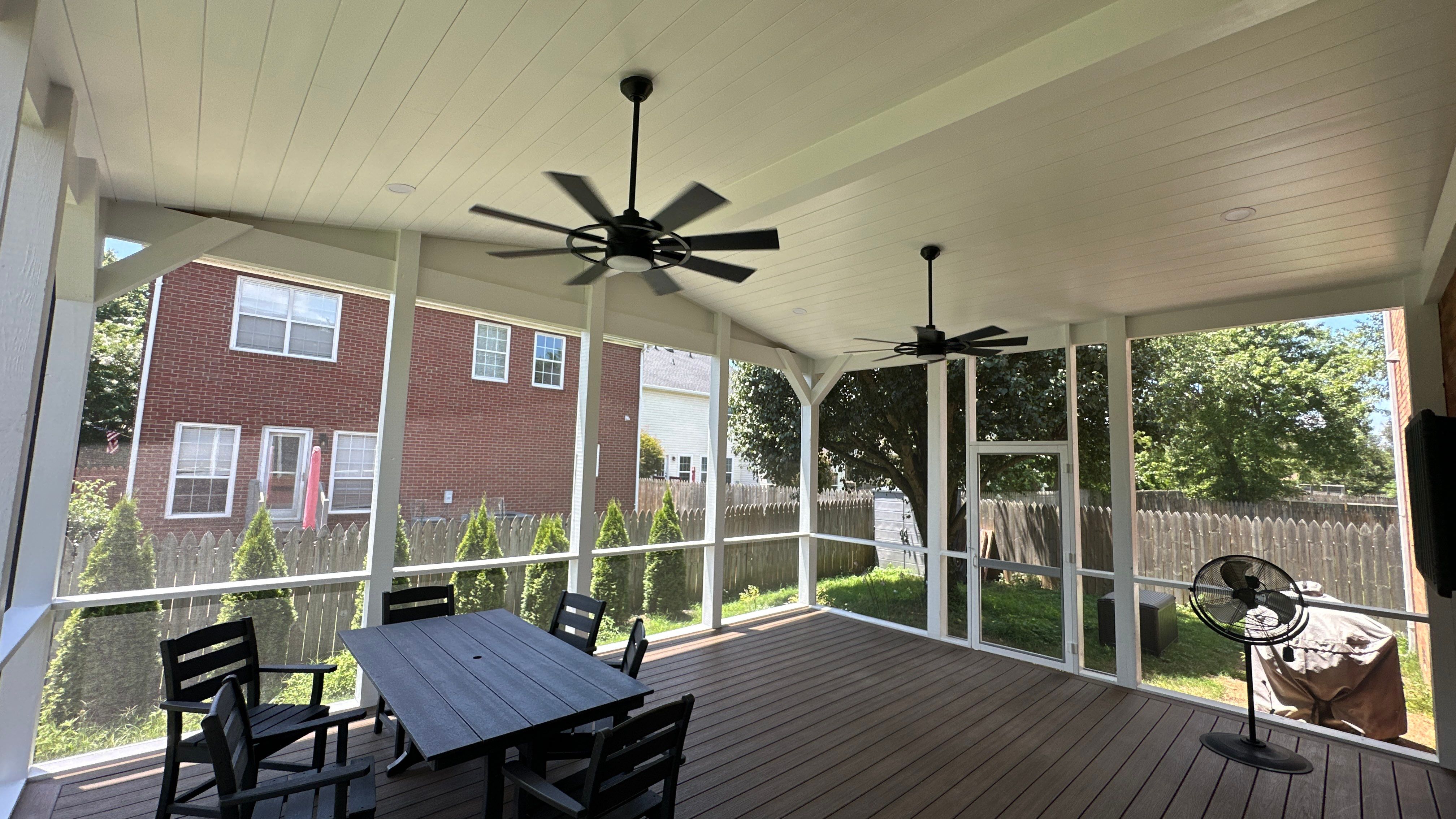 Screened In Porch Build in Franklin by Music City Improvements