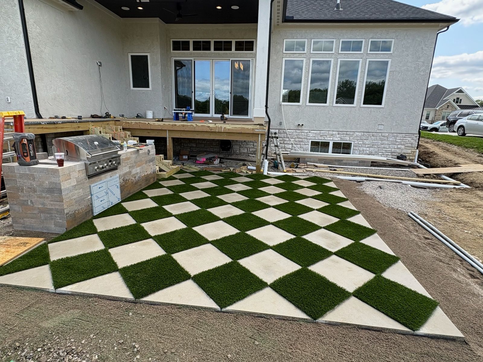 Checkerboard Turf Patio by Southwest Greens Midwest
