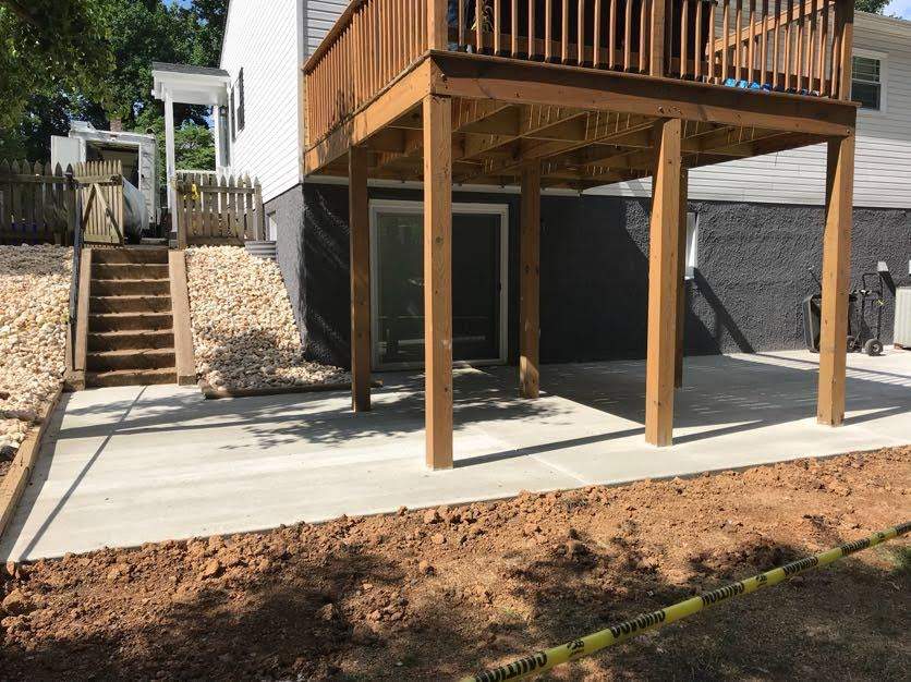 Exterior Repair using Concrete Pad/ walkway by Alpha Design Services
