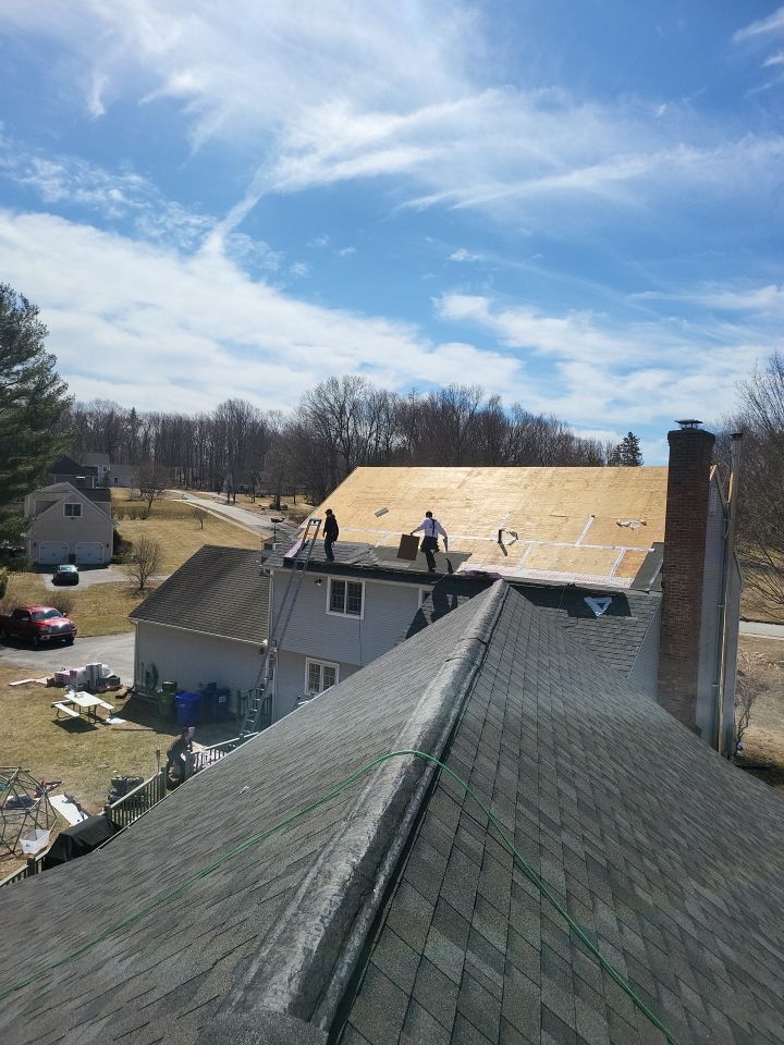 Residential Roofing Installation using Owens Corning TruDefinition Williamsburg slate by A Plus Exterior