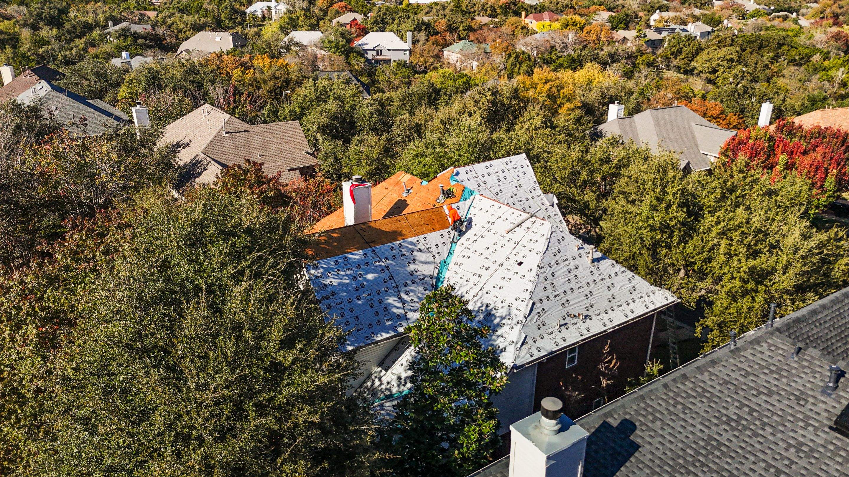Golden Pledge Northwest Hills Roof Replacment by Lapeyre Roofing