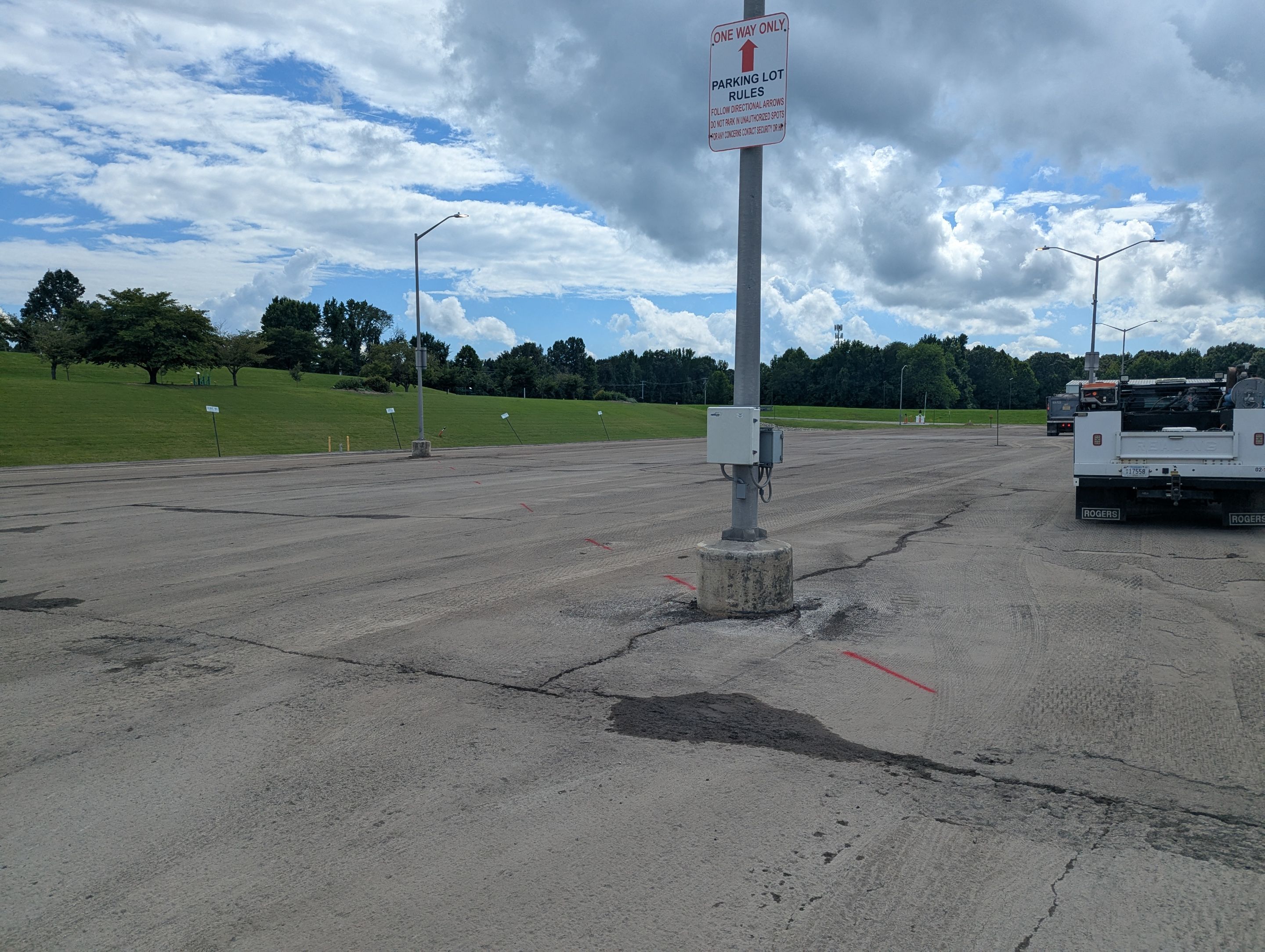 Utility Locating and Subsurface Mapping for Jackson Industrial Parking Lot by Alsip Locating Service, LLC