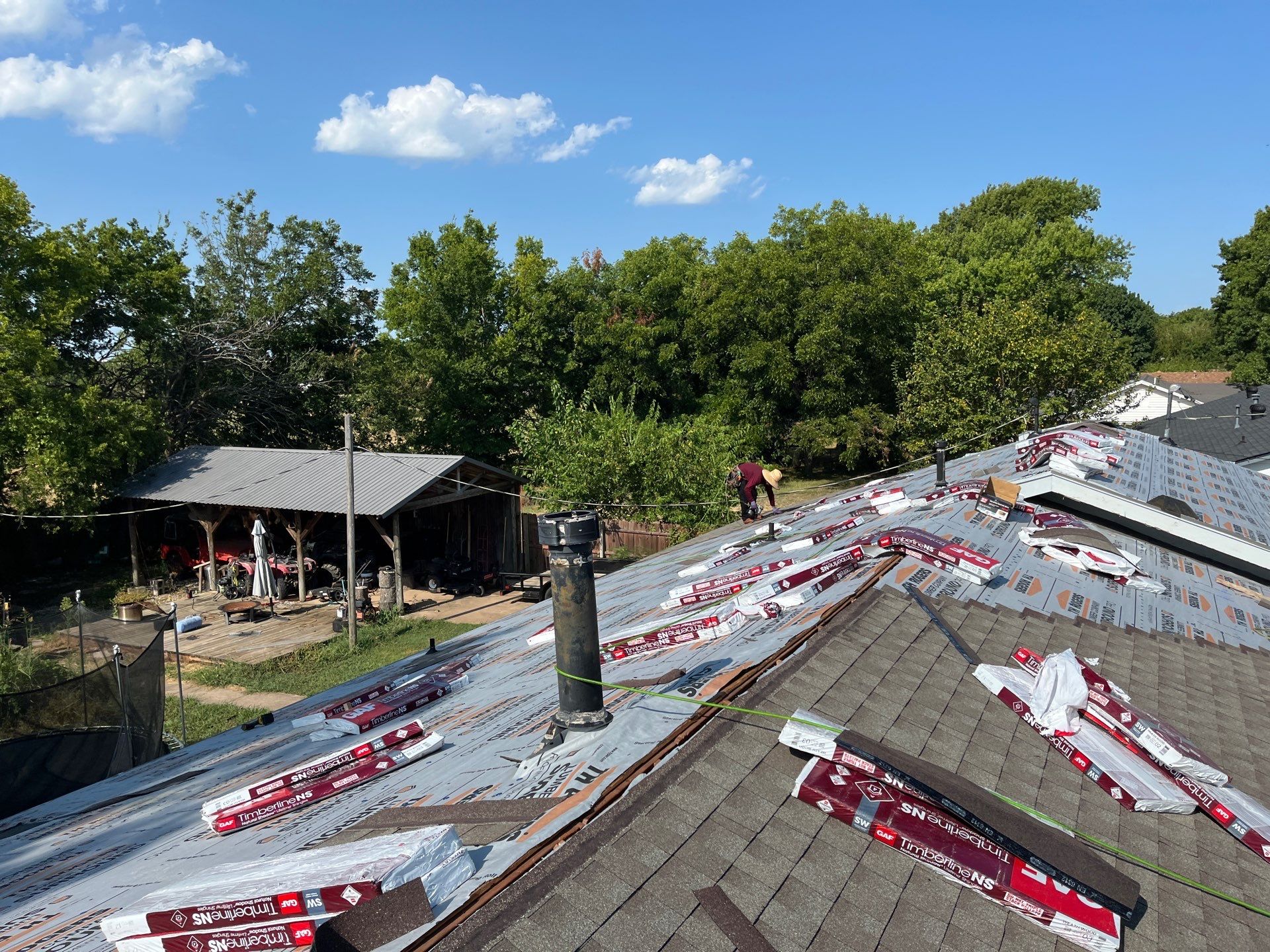 GAF Timberline Architectural Shingle Roof Replacement in Wynnewood by BANA Roofing and Solar Supply