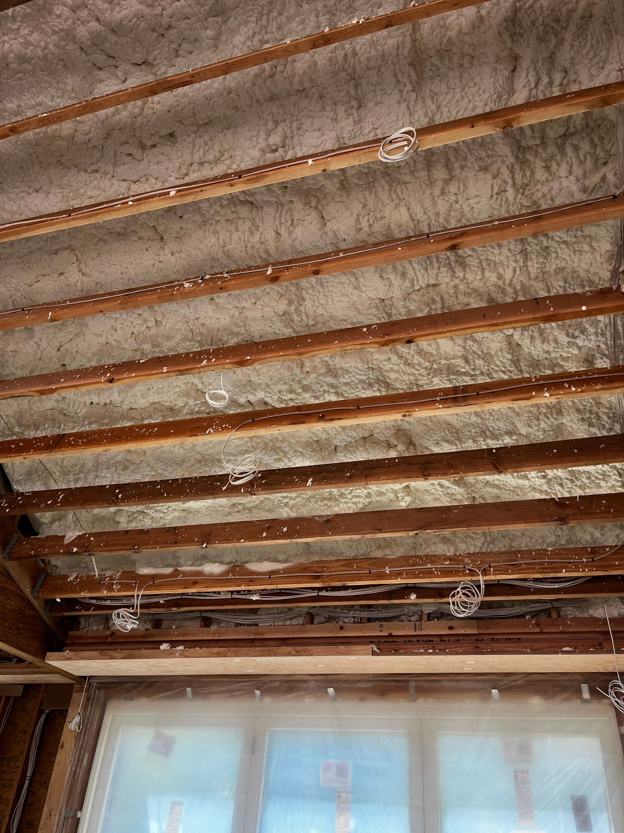 New Home Construction using open cell spray foam by NYS Foam & Energy