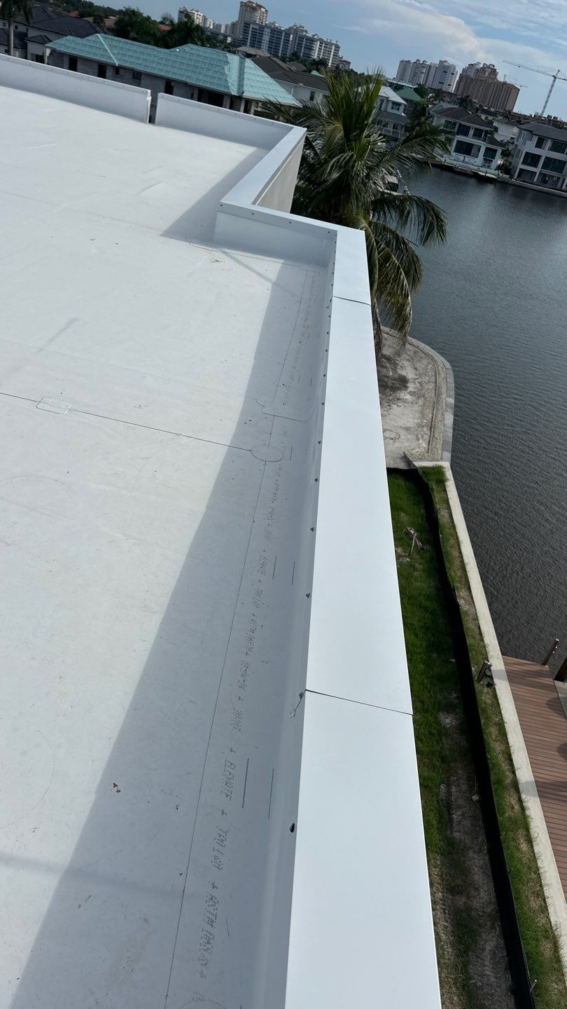 Residential Install of Flat TPO by International Roofing