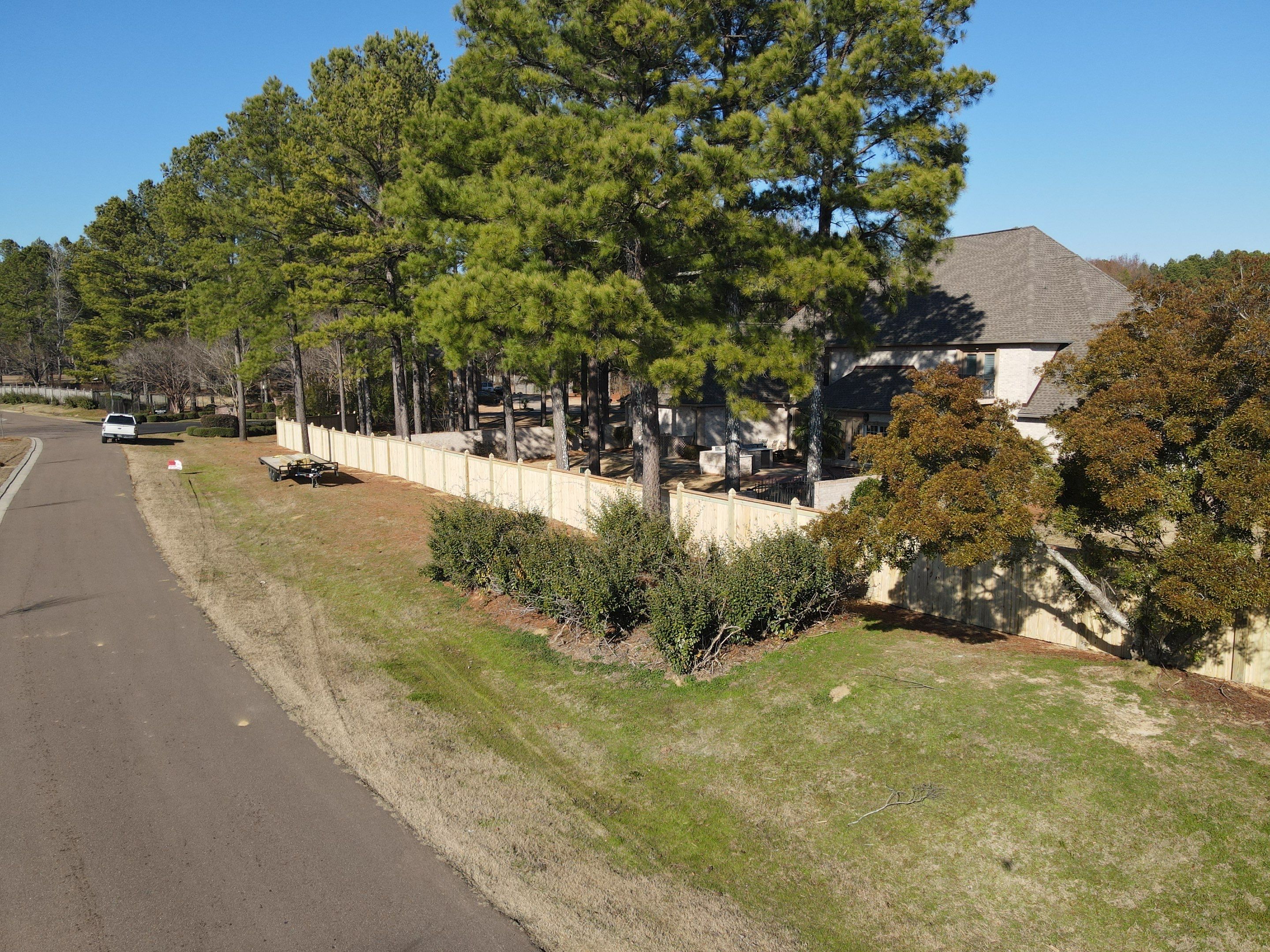 6ft Treated Pine Good Neighbor Fence French Gothic Posts by Roberson Construction LLC