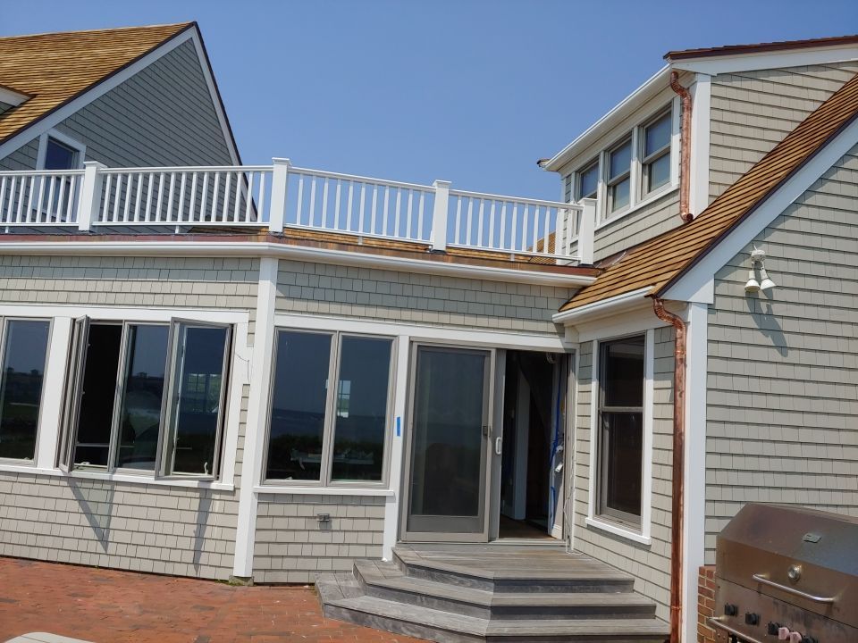 Gutter Installation using 4x6 Fiberglass Gutter in Harwich Port, MA by Gutter Pro Enterprises